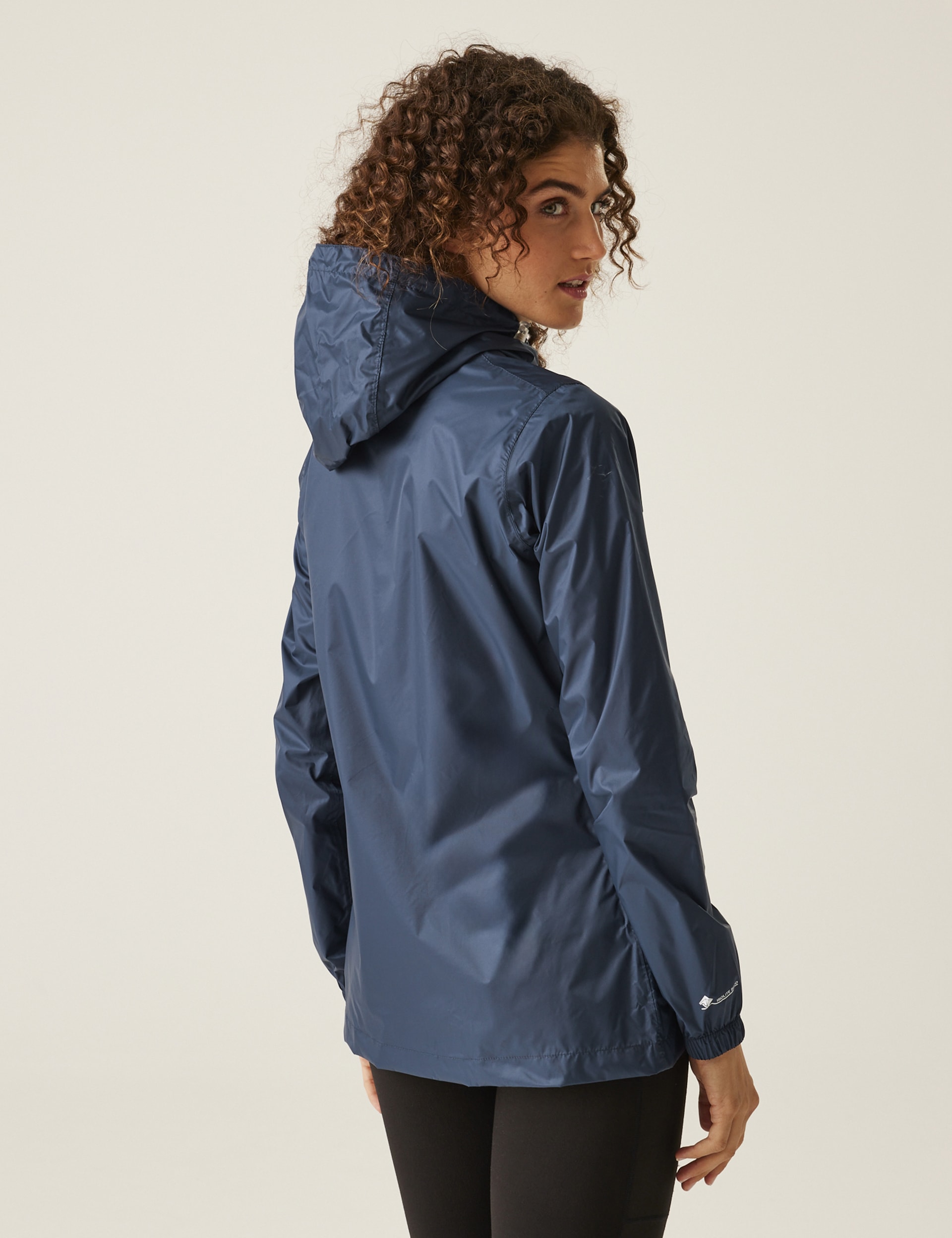 Regatta Women's Pack It III Waterproof Packable Jacket - 14 - Blue Denim, Blue Denim,Black