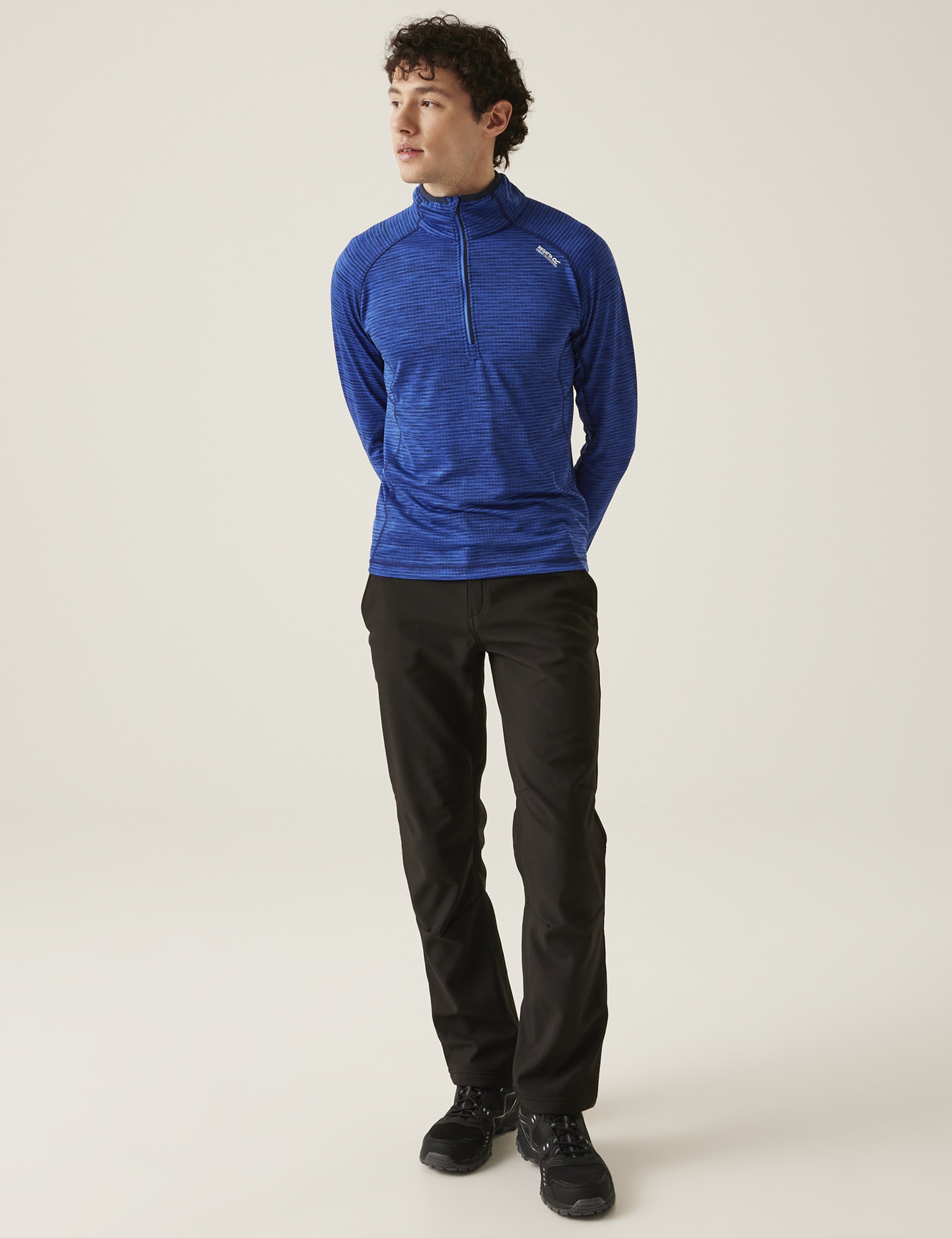 Regatta Men's Yonder II Half Zip Funnel Neck Jumper - Blue, Black,Blue