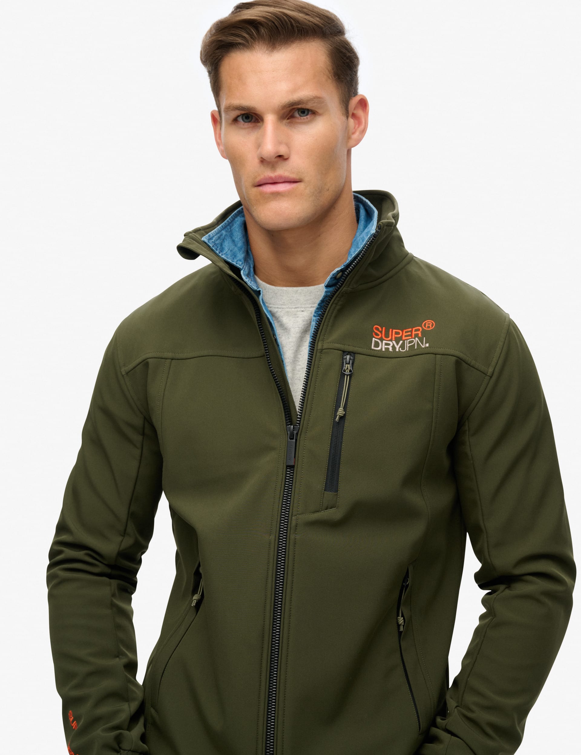 Superdry Men's Softshell Utility Jacket - Khaki, Khaki