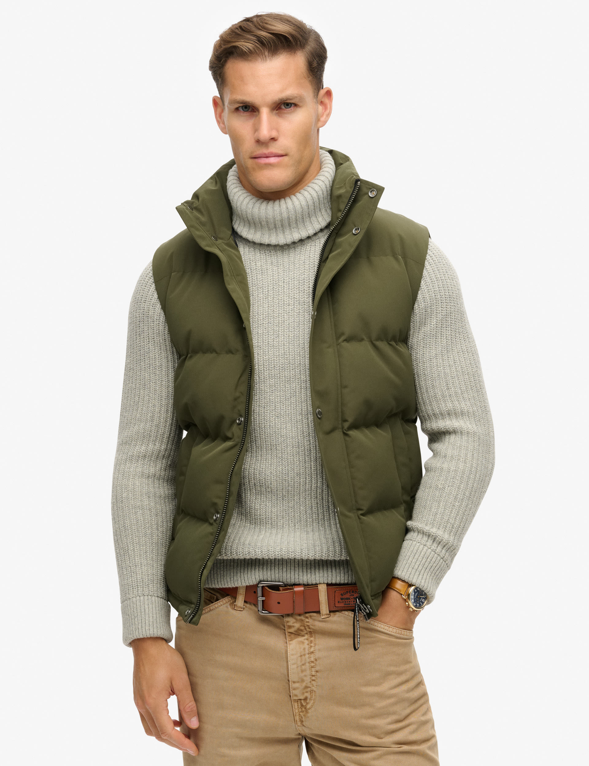 Superdry Men's Padded Gilet - M - Green, Green