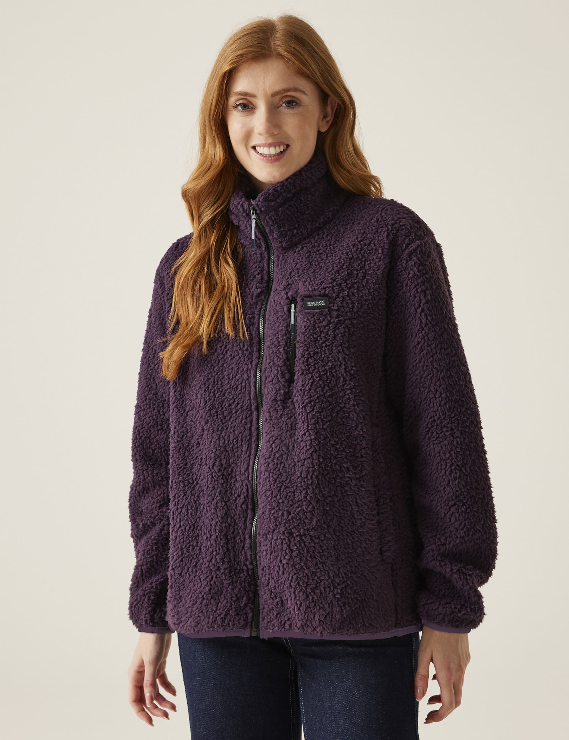 Regatta Women's Ria Zip Up Funnel Neck Fleece Jacket - 10 - Purple, Purple