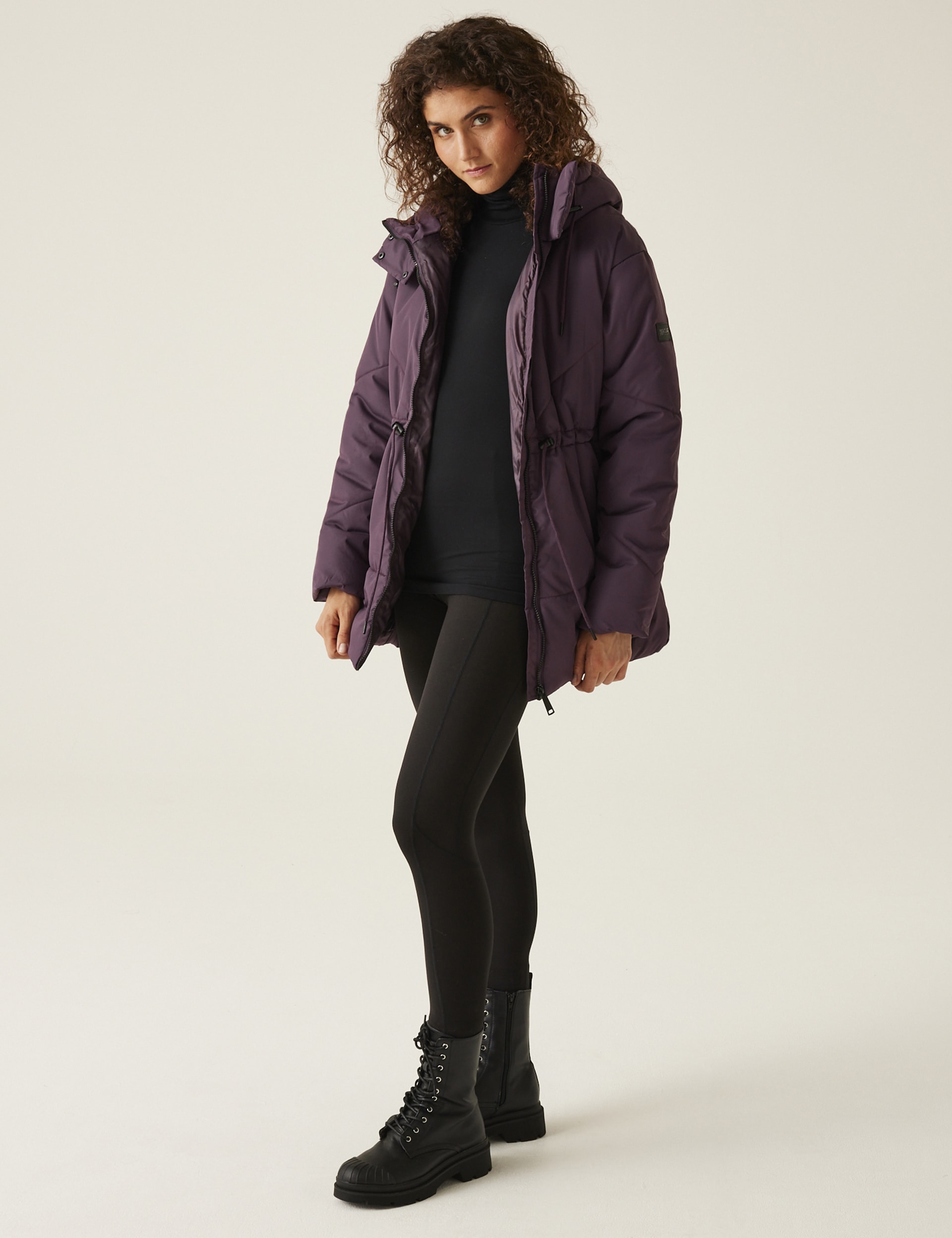 Regatta Women's Rurie Water-Repellent Hooded Padded Coat - 12 - Purple, Purple