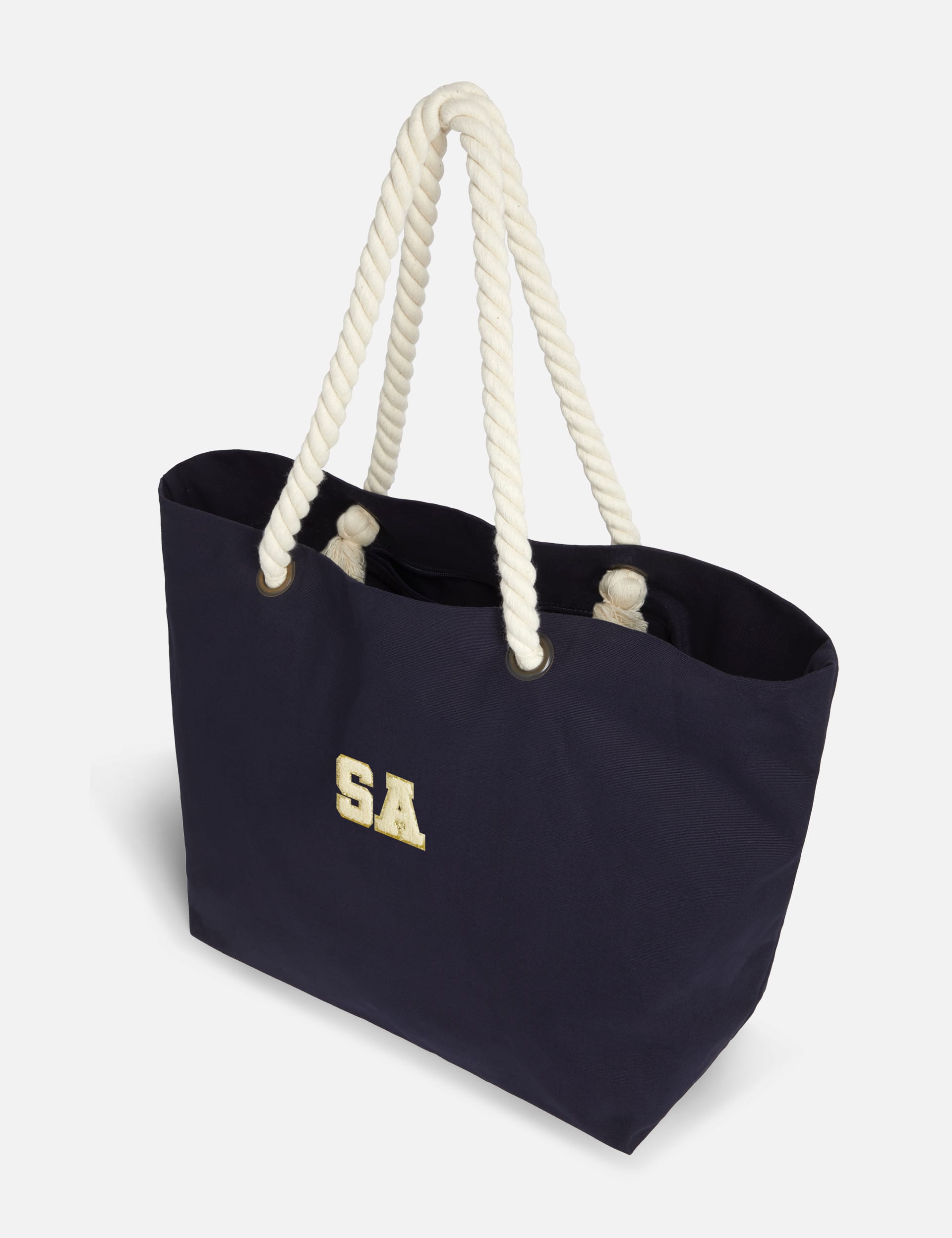 Alphabet Personalised Beach Bag - Black, Black