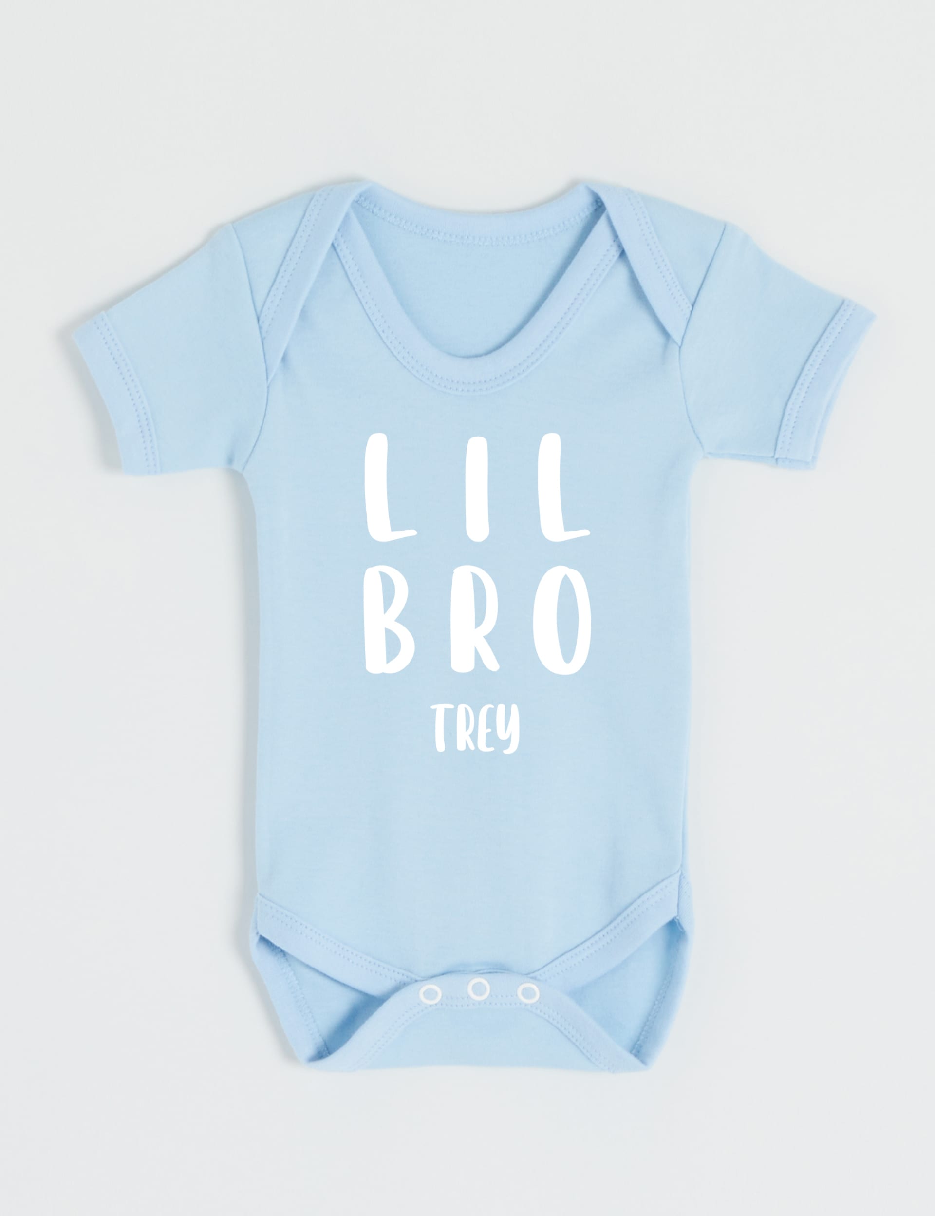 Dollymix Girls Personalised Lil Sibling Bodysuit (7lbs-6 Mths) - NB - Blue, Blue,Pink