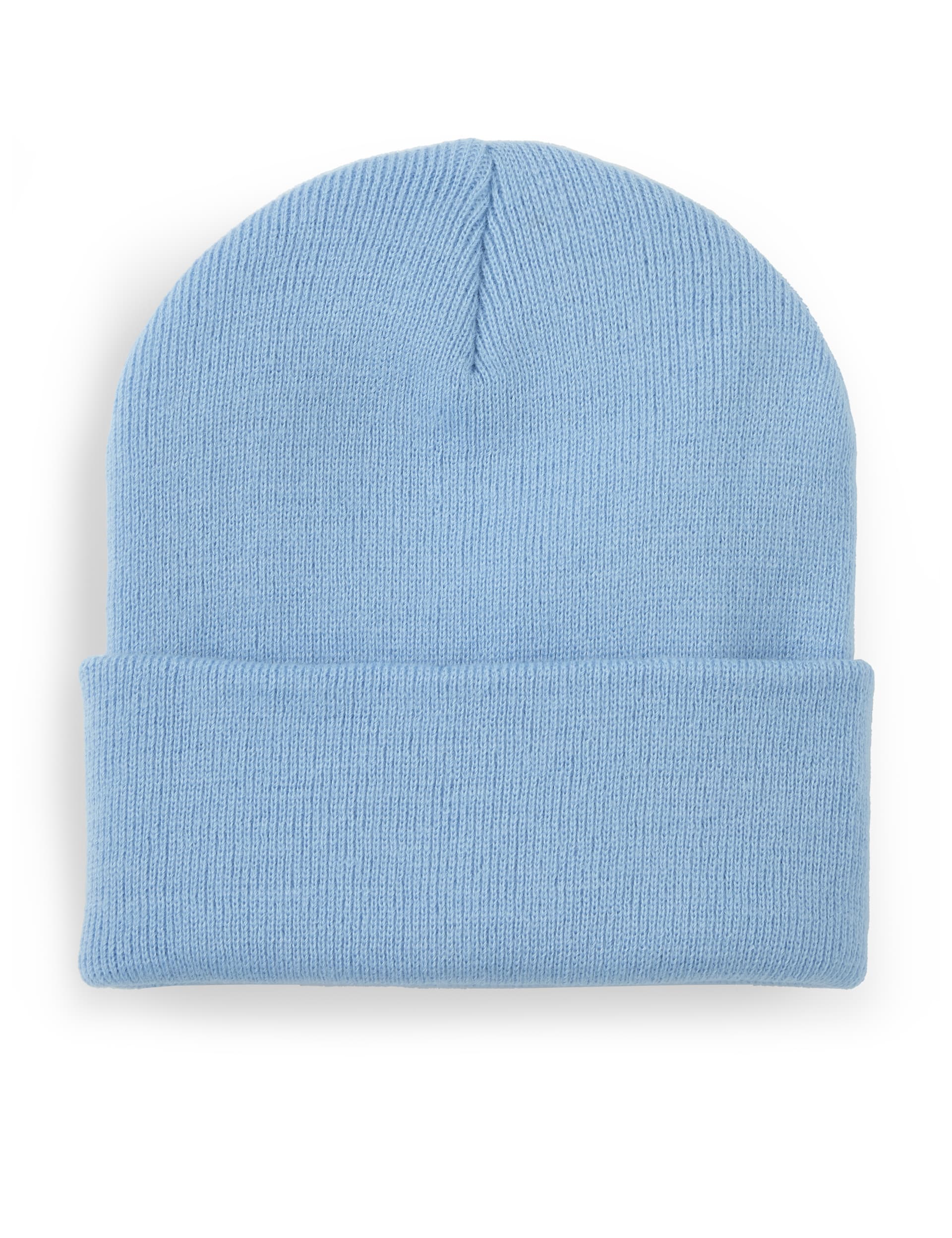 Alphabet Personalised Ladies Cuffed Beanie - Blue, Blue