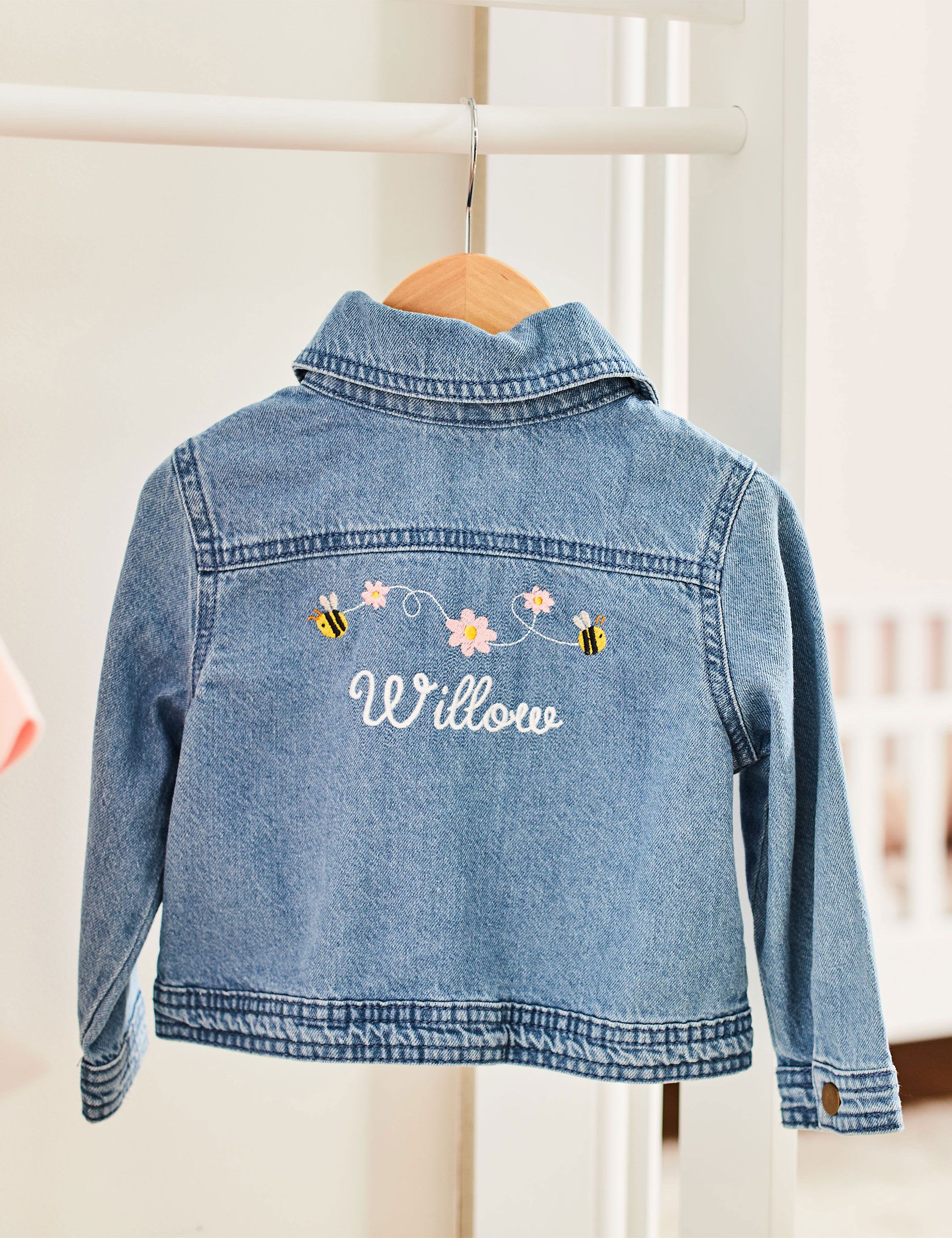 My 1St Years Boys Personalised Bumblebee Denim Jacket (6 Mths-5 Yrs) - 12-18, Denim