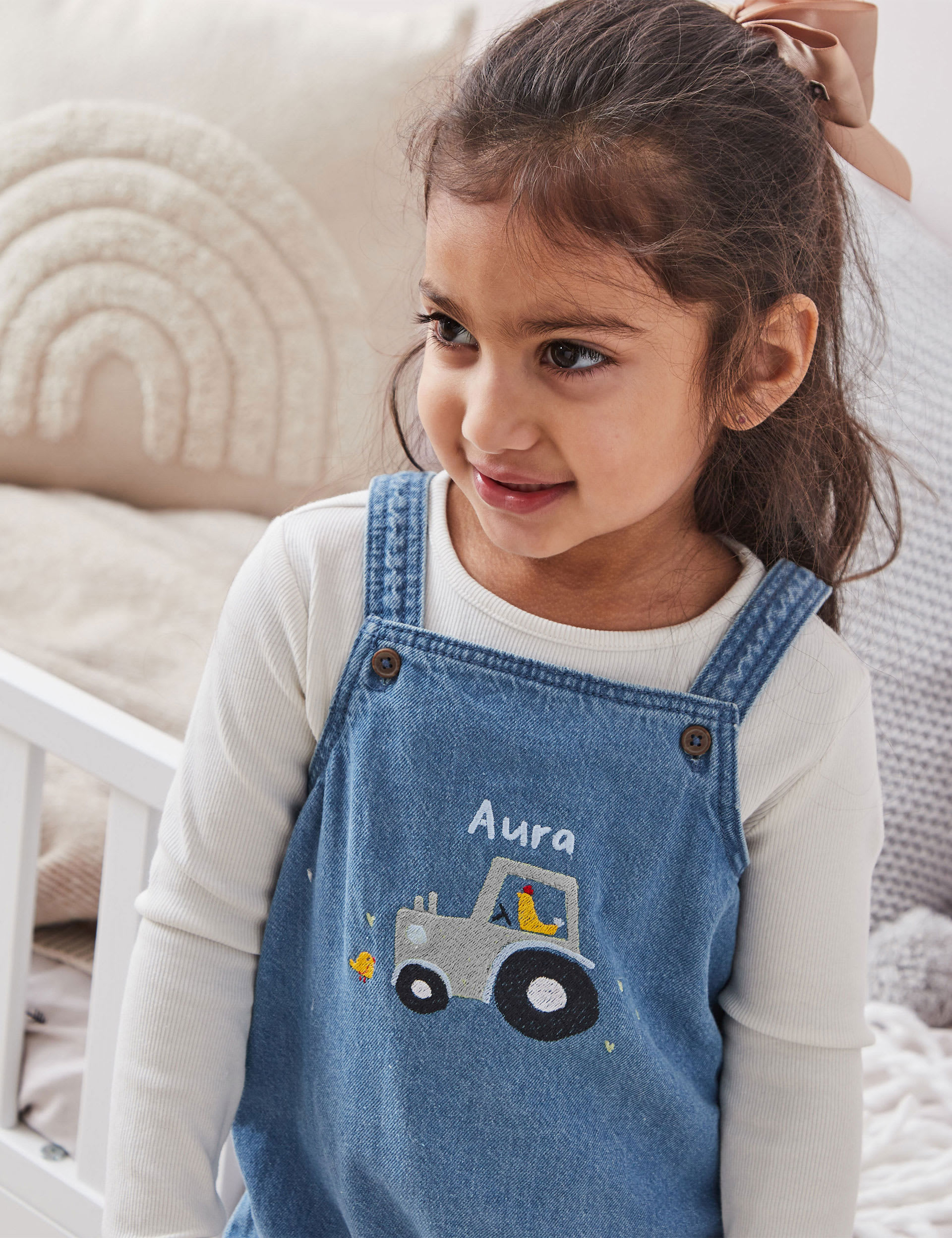 My 1St Years Boys Personalised Farmyard Design Denim Dungarees (6 Mths-5 Yrs) - 6-12M, Denim