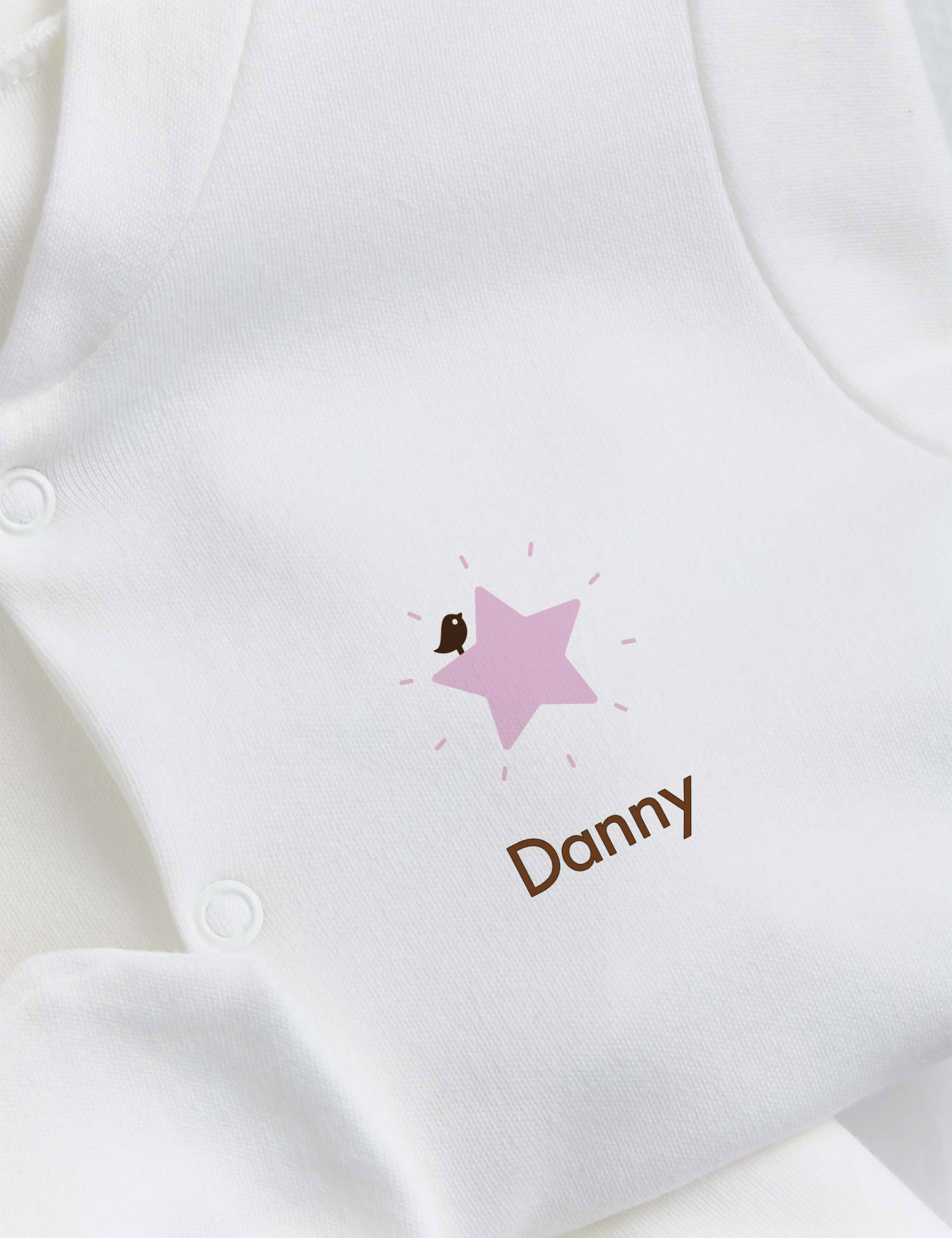 Molly & Monty Personalised Pink Star Ultimate Collection Set (0-1 Yrs) - 6-12M - White, White