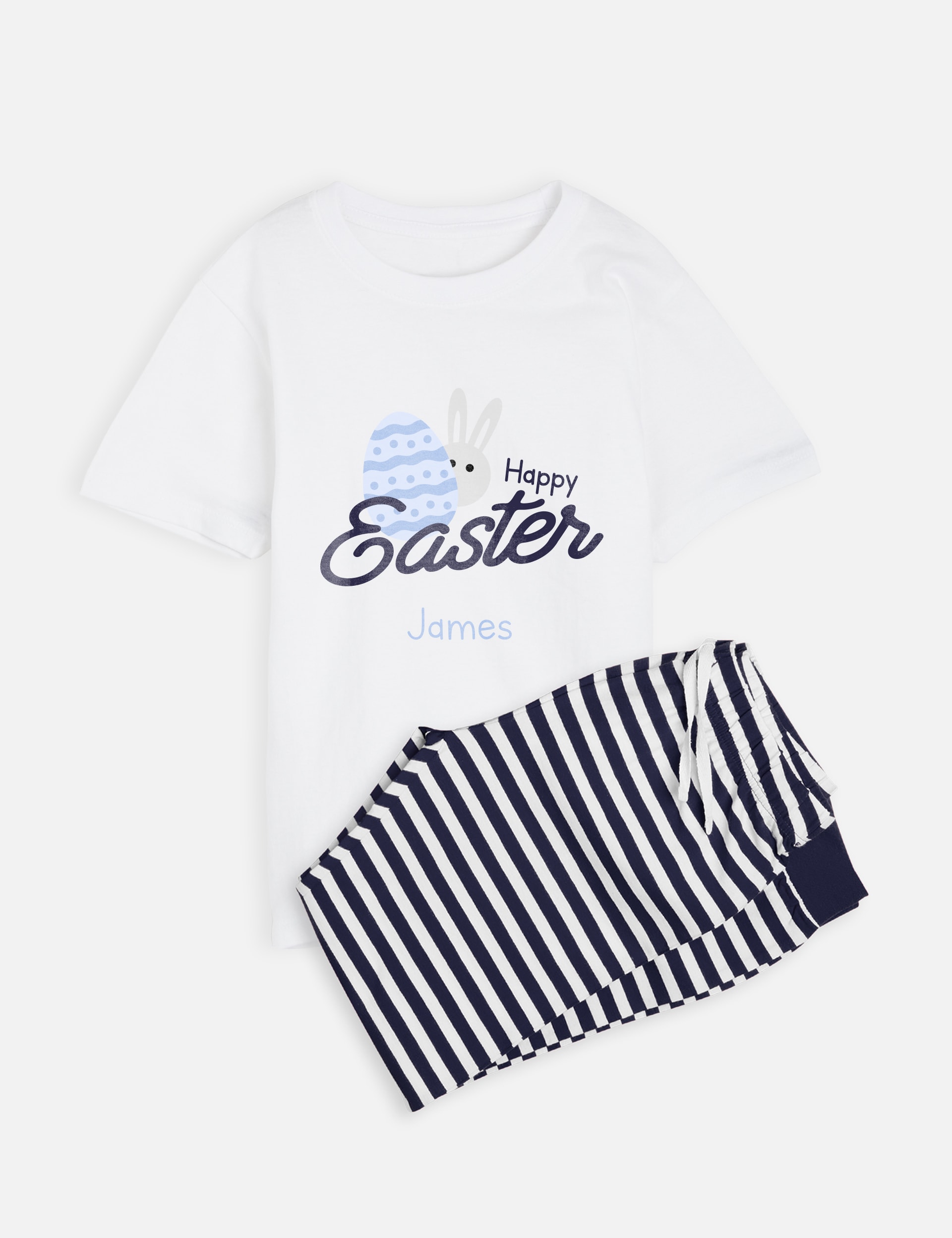 Dollymix Personalised Boys Happy Easter Pyjamas (5-6 Yrs) - 7-8 Y - White Mix, White Mix