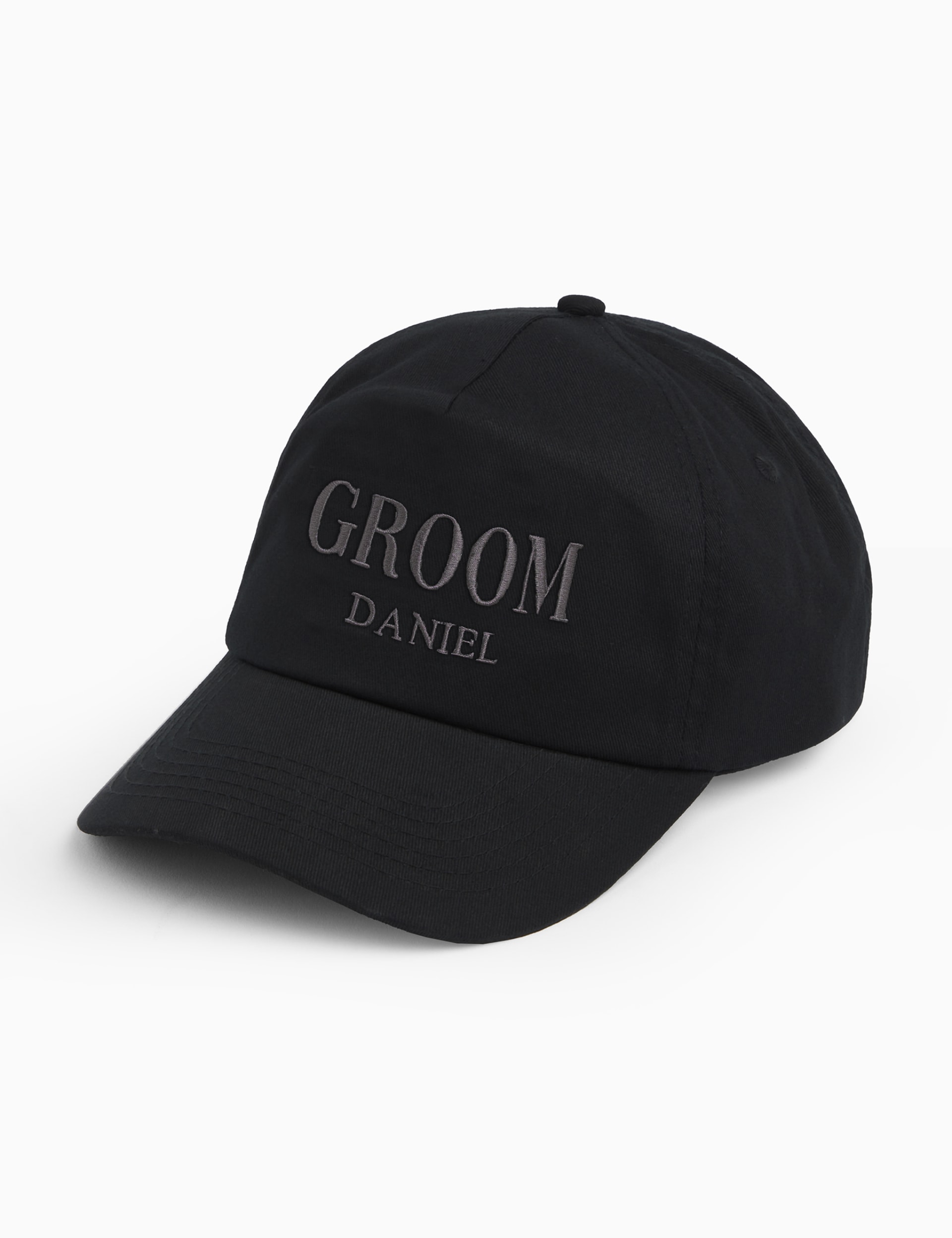 Dollymix Men's Personalised Groom Cap - Black, Black