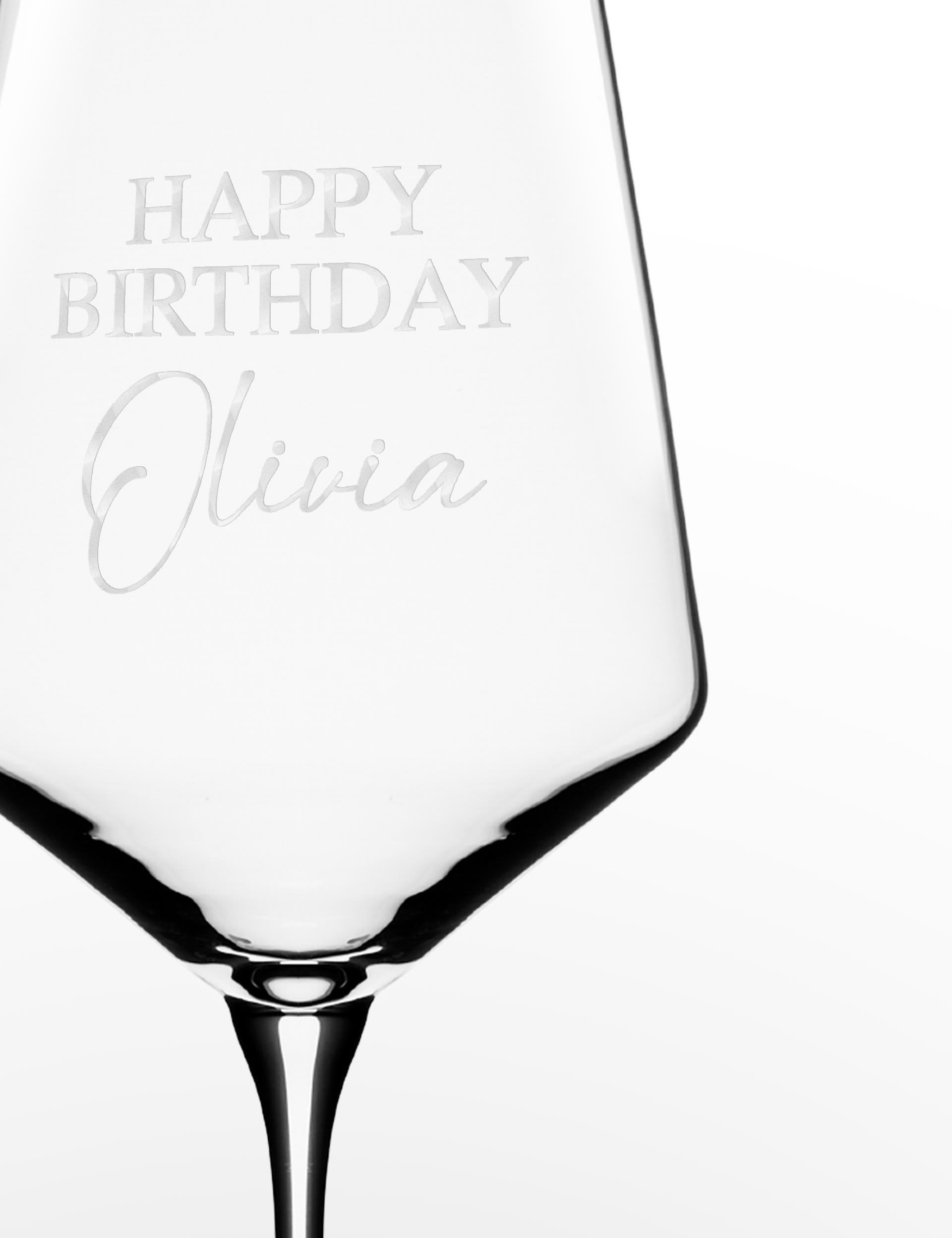 Dollymix Personalised Birthday Wine Glass - Clear, Clear