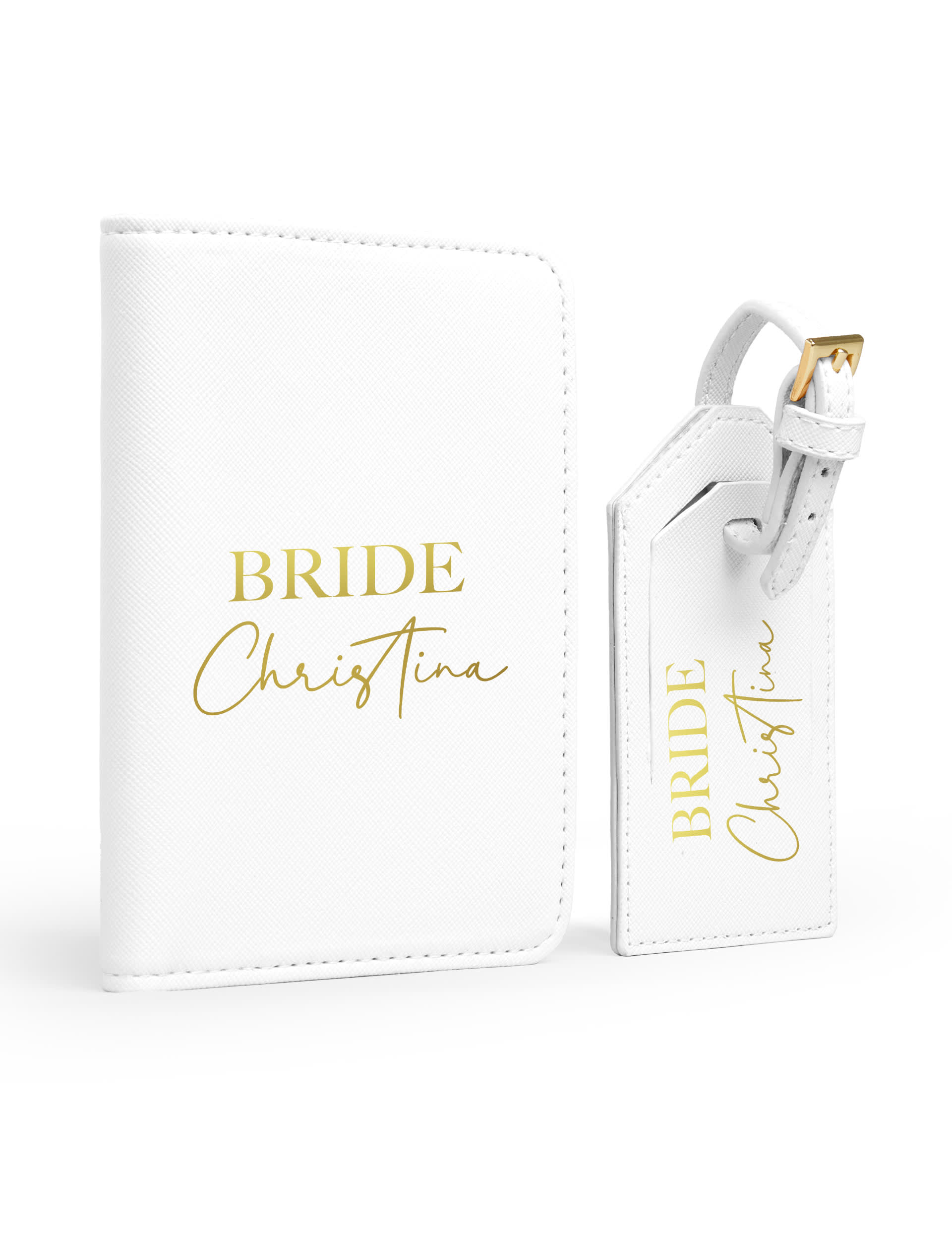 Dollymix Women's Personalised Bride Travel Set - White, White