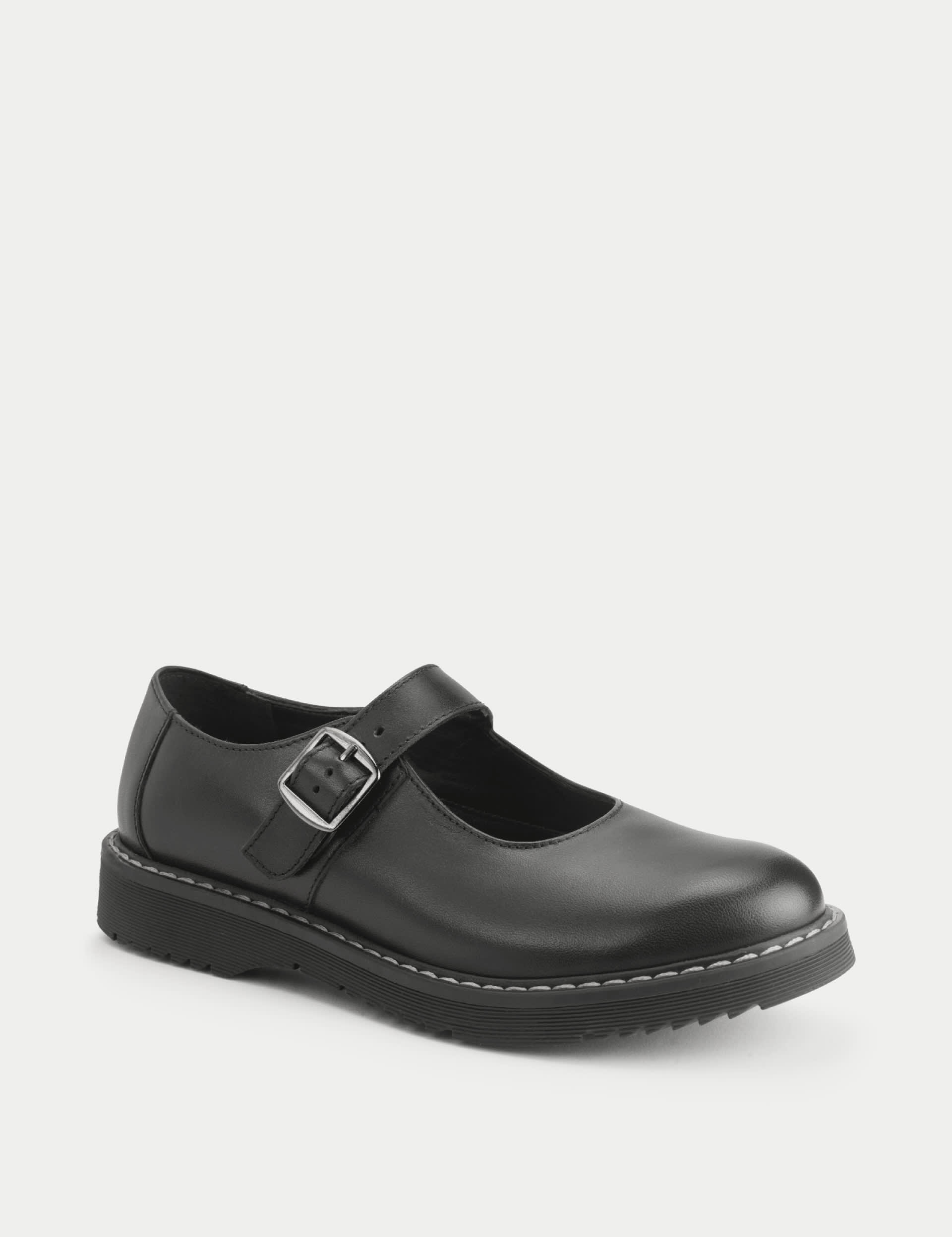 Start-Rite Kids Leather Mary Jane Schoolwear Shoes (12.5 Small - 9 Large) - 13 SWDE - Black, Black