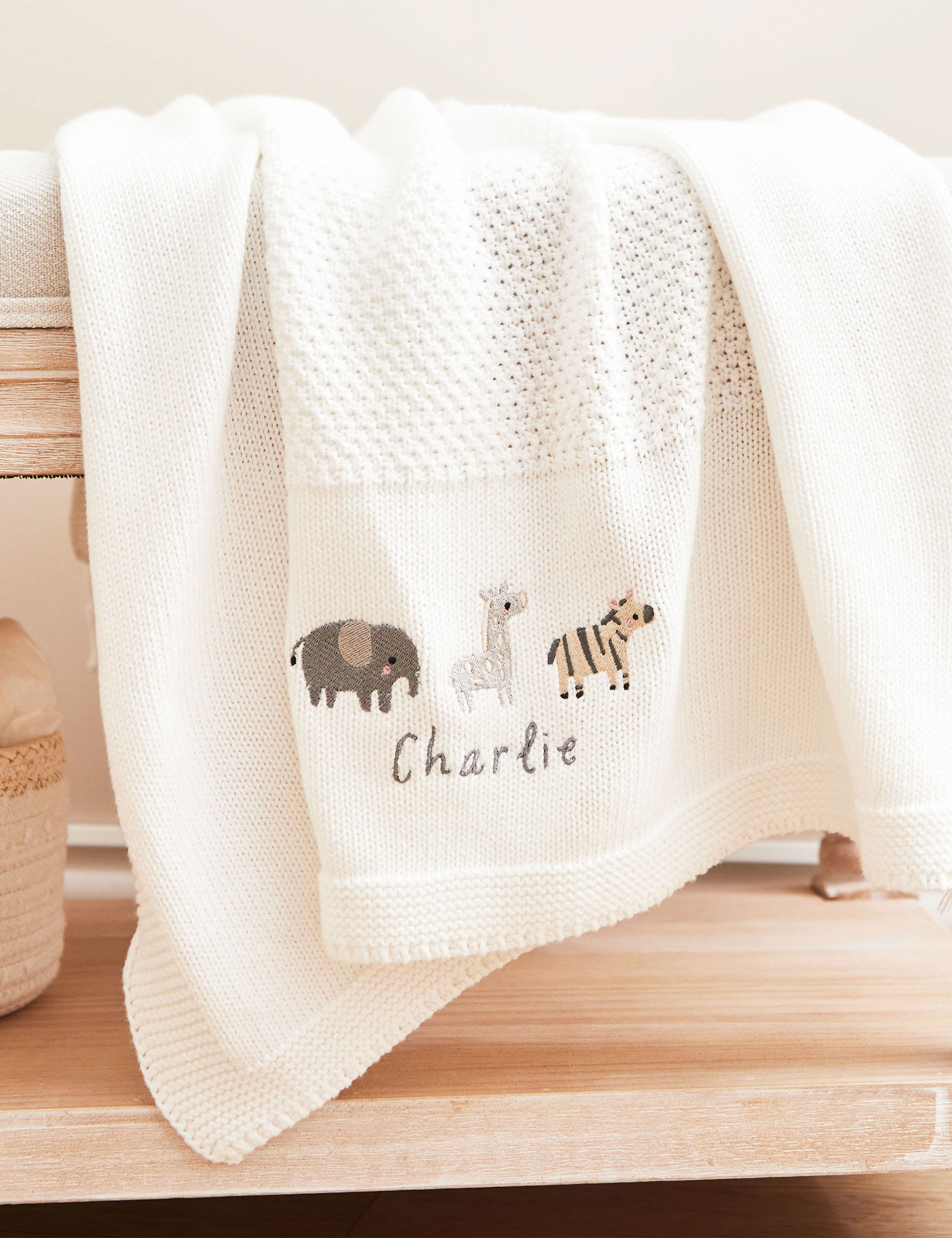 My 1St Years Personalised Born To Be Loved Shawl - Ivory, Ivory