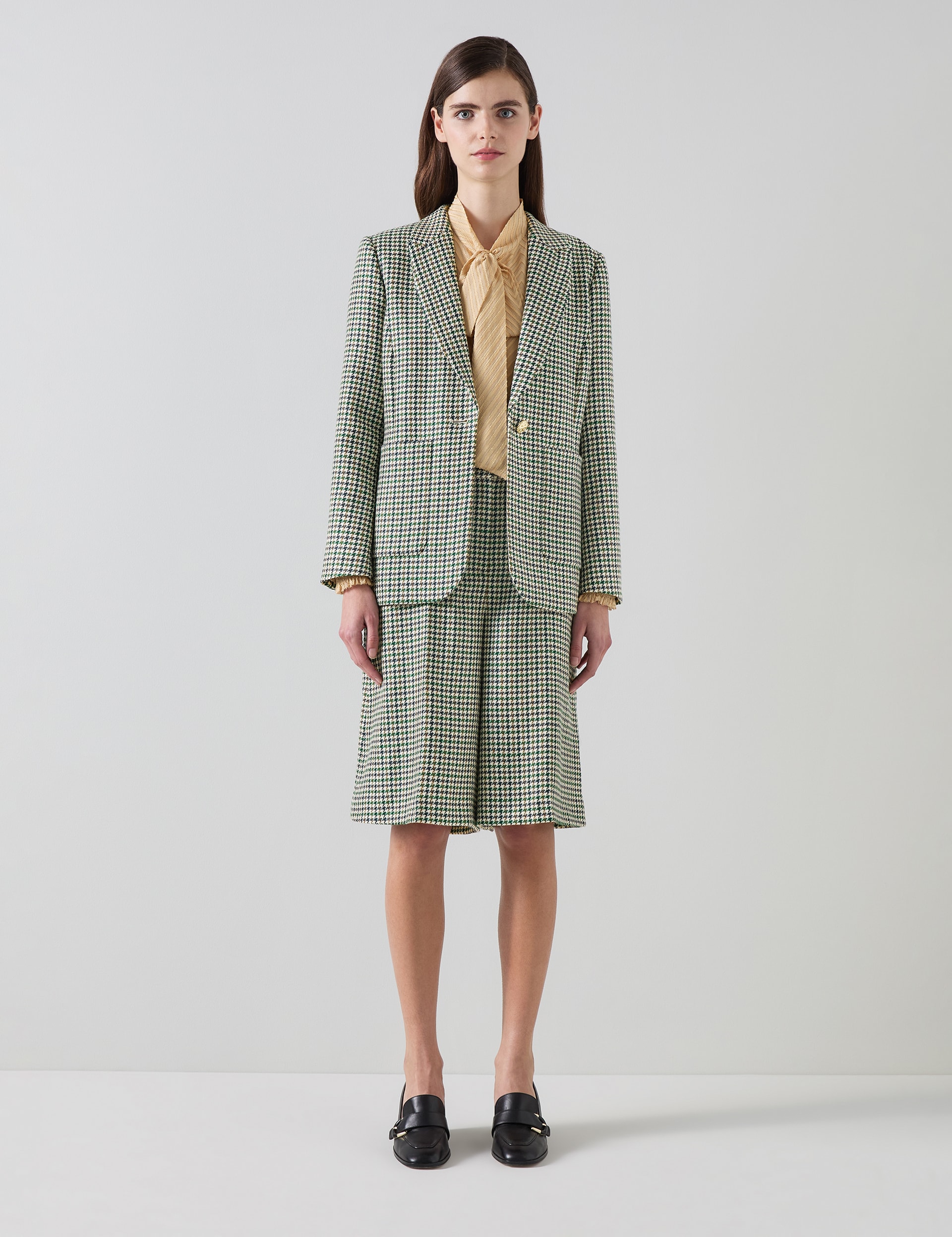 Lk Bennett Women's Pure Wool Checked Blazer - 14 - Multi, Multi