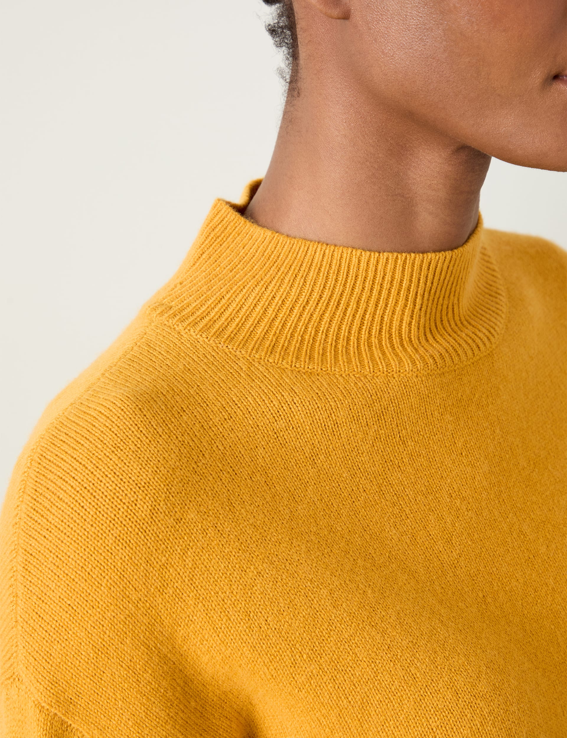 Lk Bennett Women's Merino Wool Blend Textured Funnel Neck Jumper - XXL - Yellow Mix, Yellow Mix