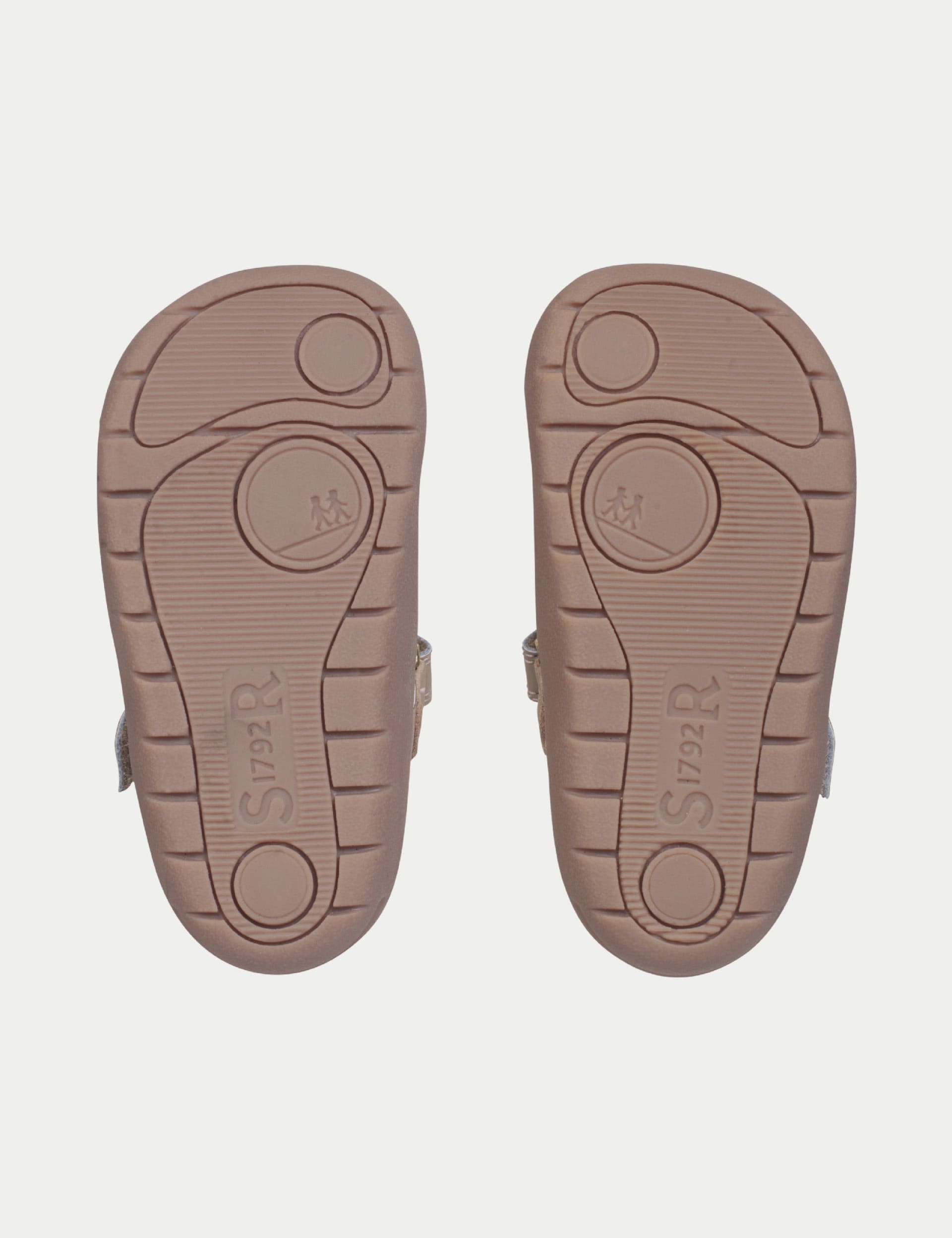 Start-Rite Kids Leather Heart Riptape Shoes (3 Small - 6.5 Small) - 5.5 SWDE - Taupe, Taupe