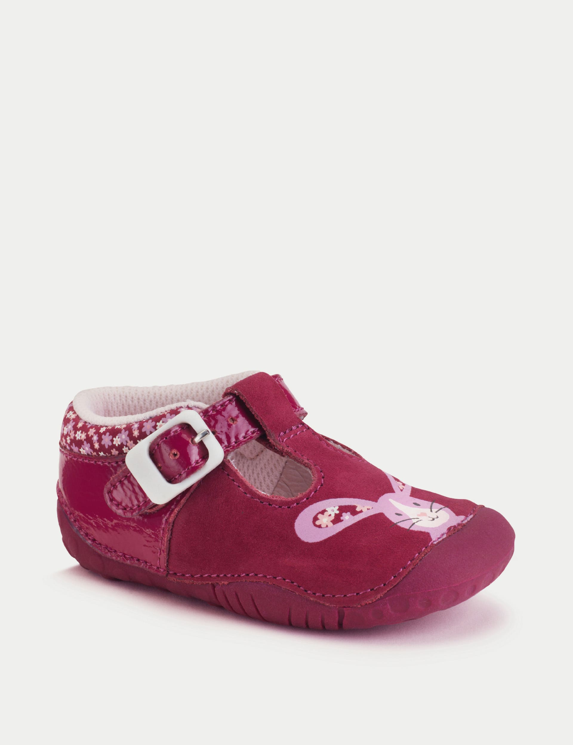 Start-Rite Kids Patent Leather Bunny Shoes (3 Small - 5 Small) - 5 SWDE - Red, Red