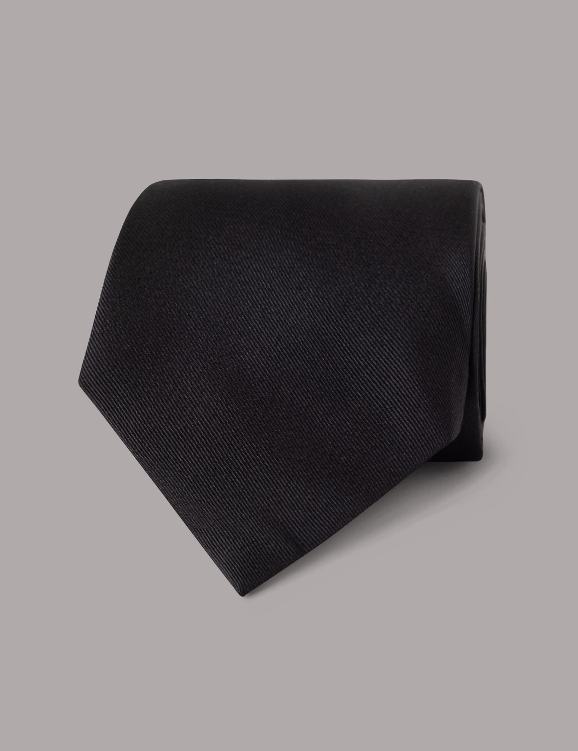 Hawes & Curtis Men's Pure Silk Tie - Black, Black,Navy