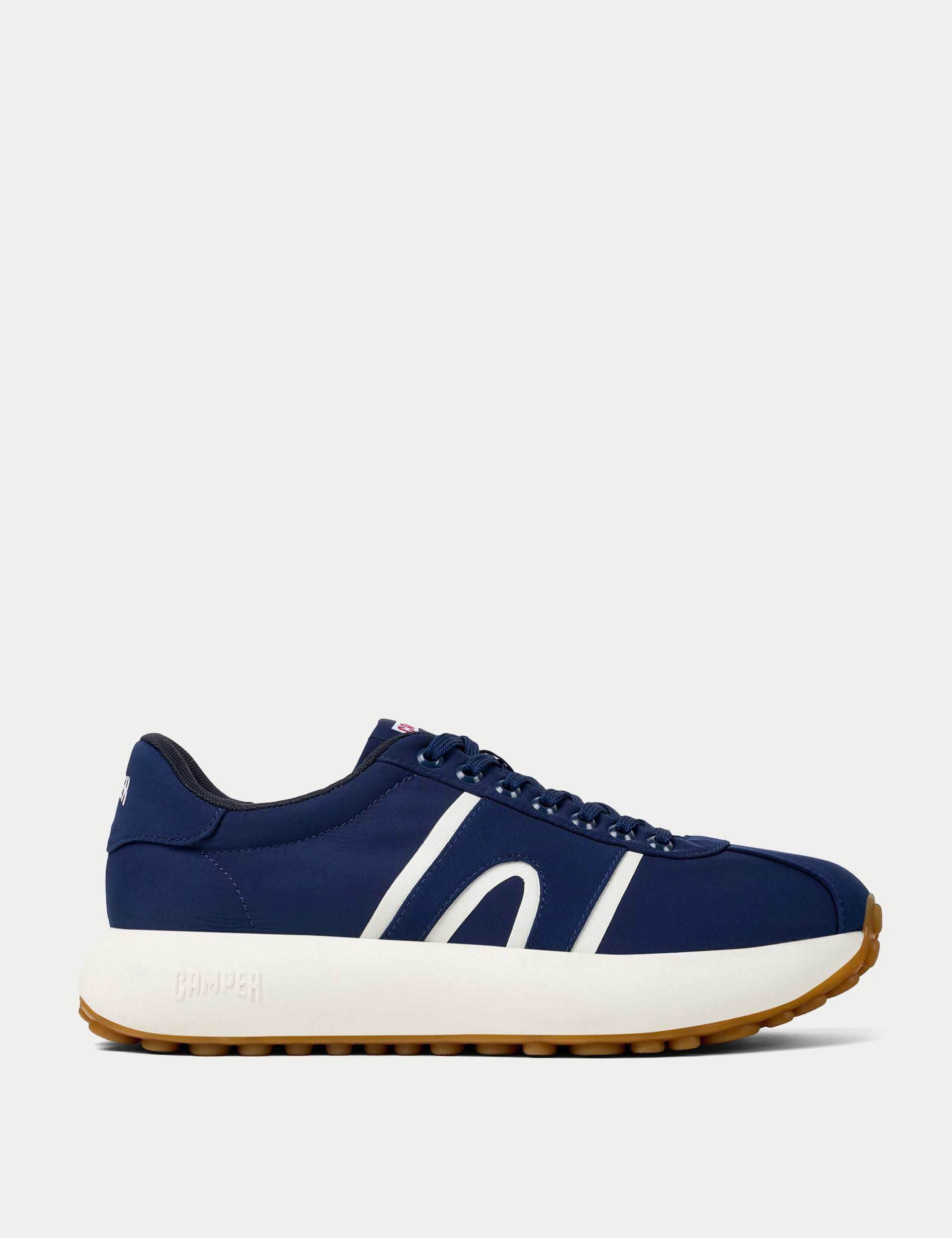 Camper Men's Lace Up Trainers - 10 - Dark Blue, Soft White,Dark Blue