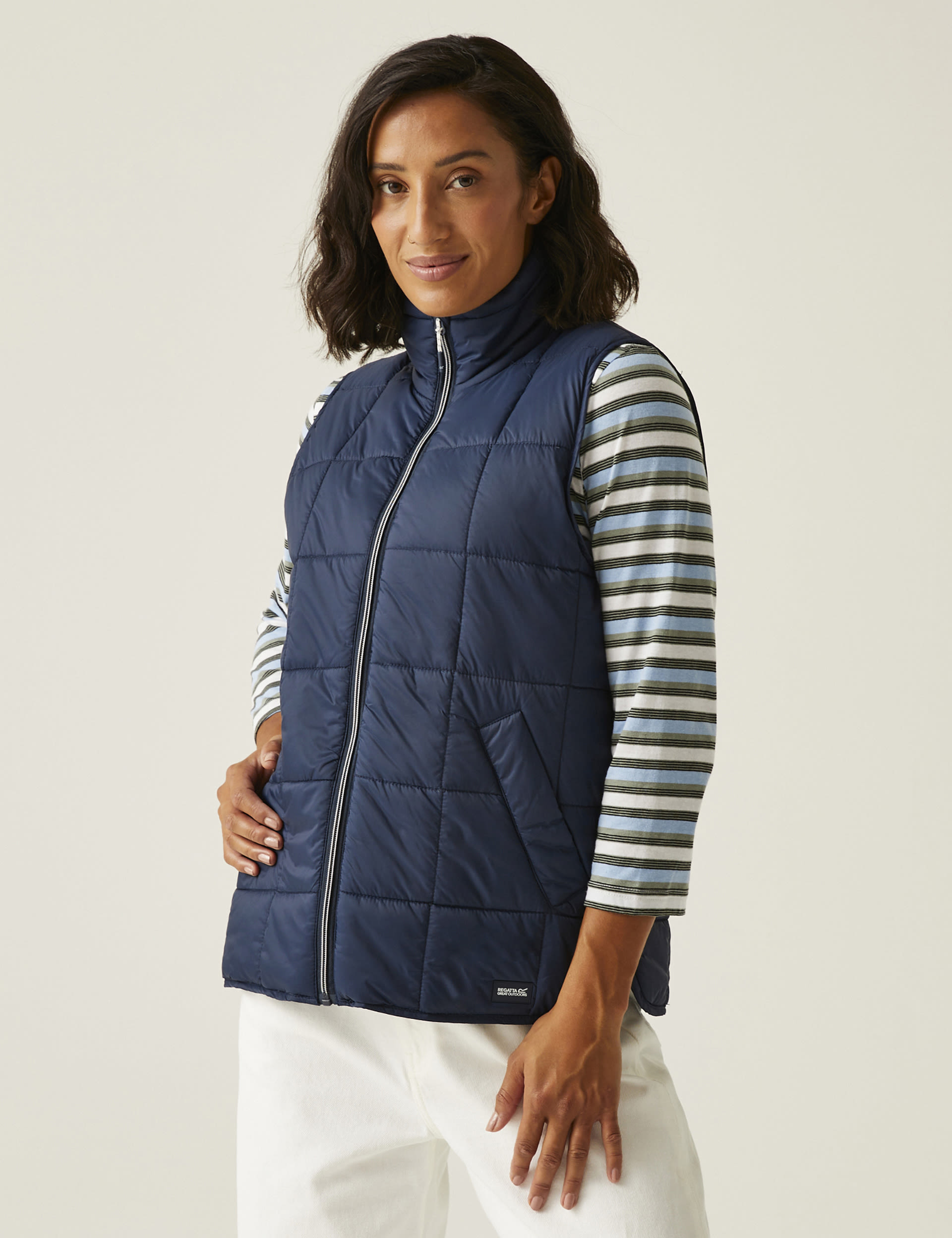 Regatta Women's Courcelle II Padded Quilted Zip Up Gilet - 12 - Blue, Blue