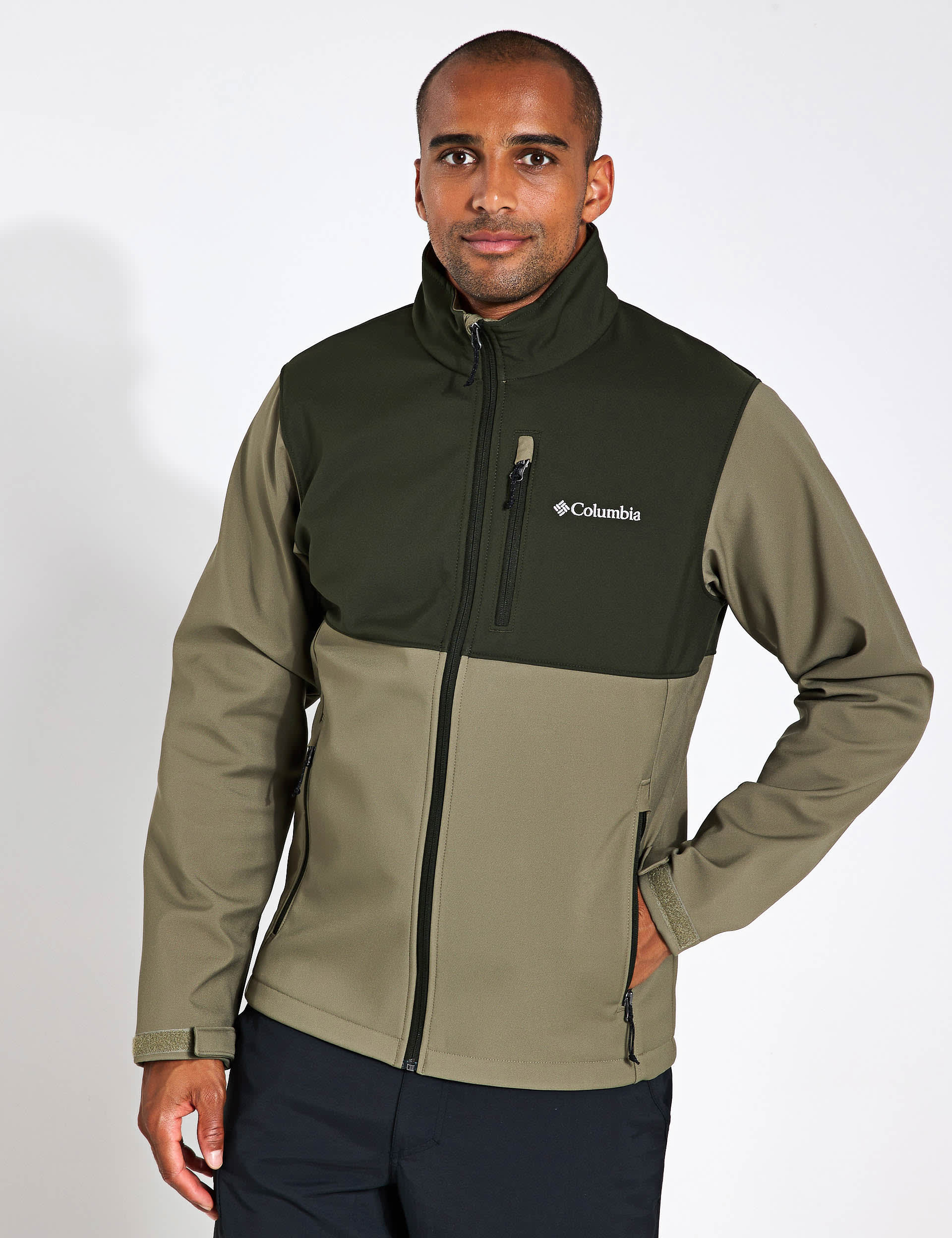 Columbia Men's Ascender Softshell Jacket - Green Mix, Black,Green Mix