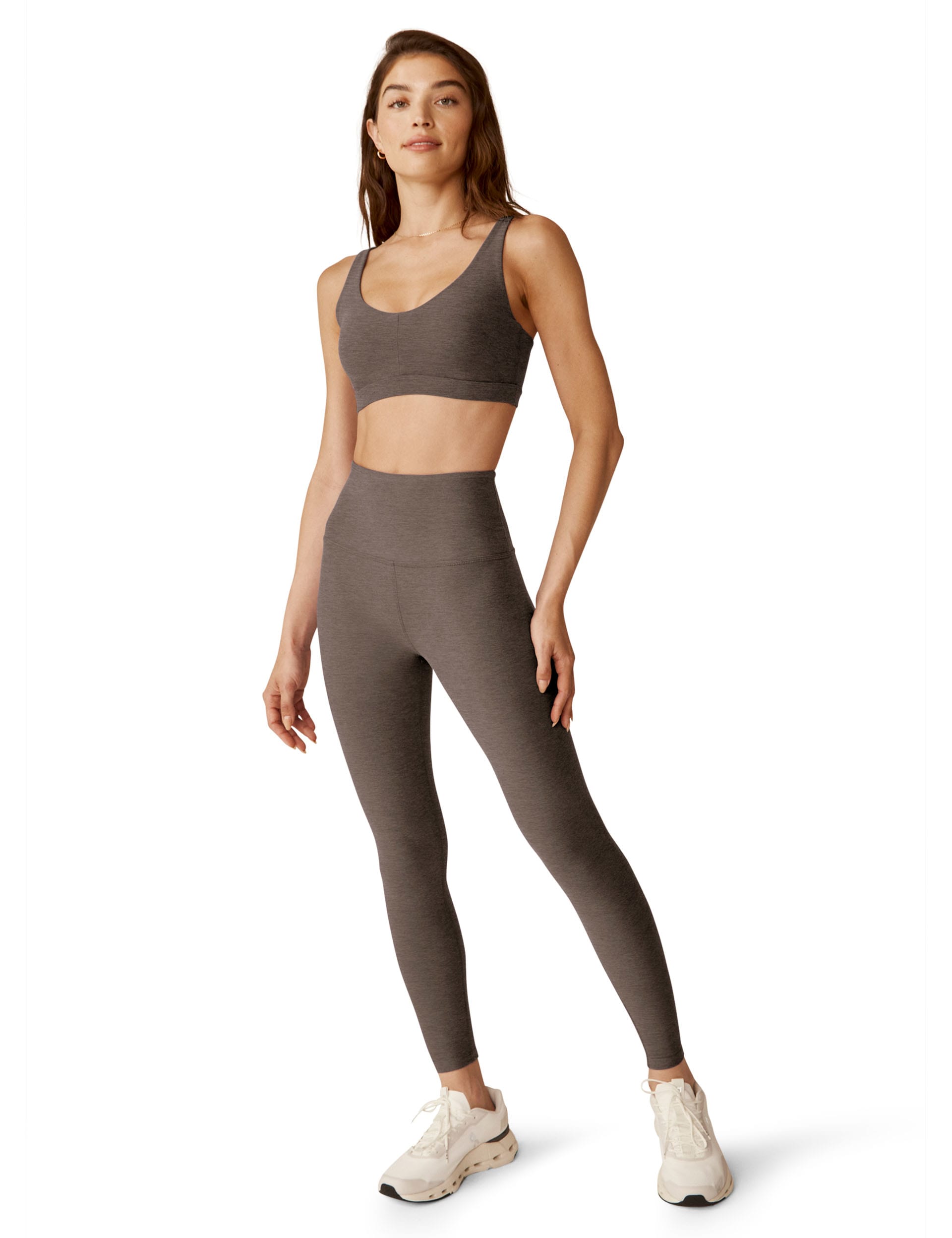 Beyond Yoga Women's Spacedye Caught In The Midi Leggings - Light Brown, Dark Brown,Light Brown