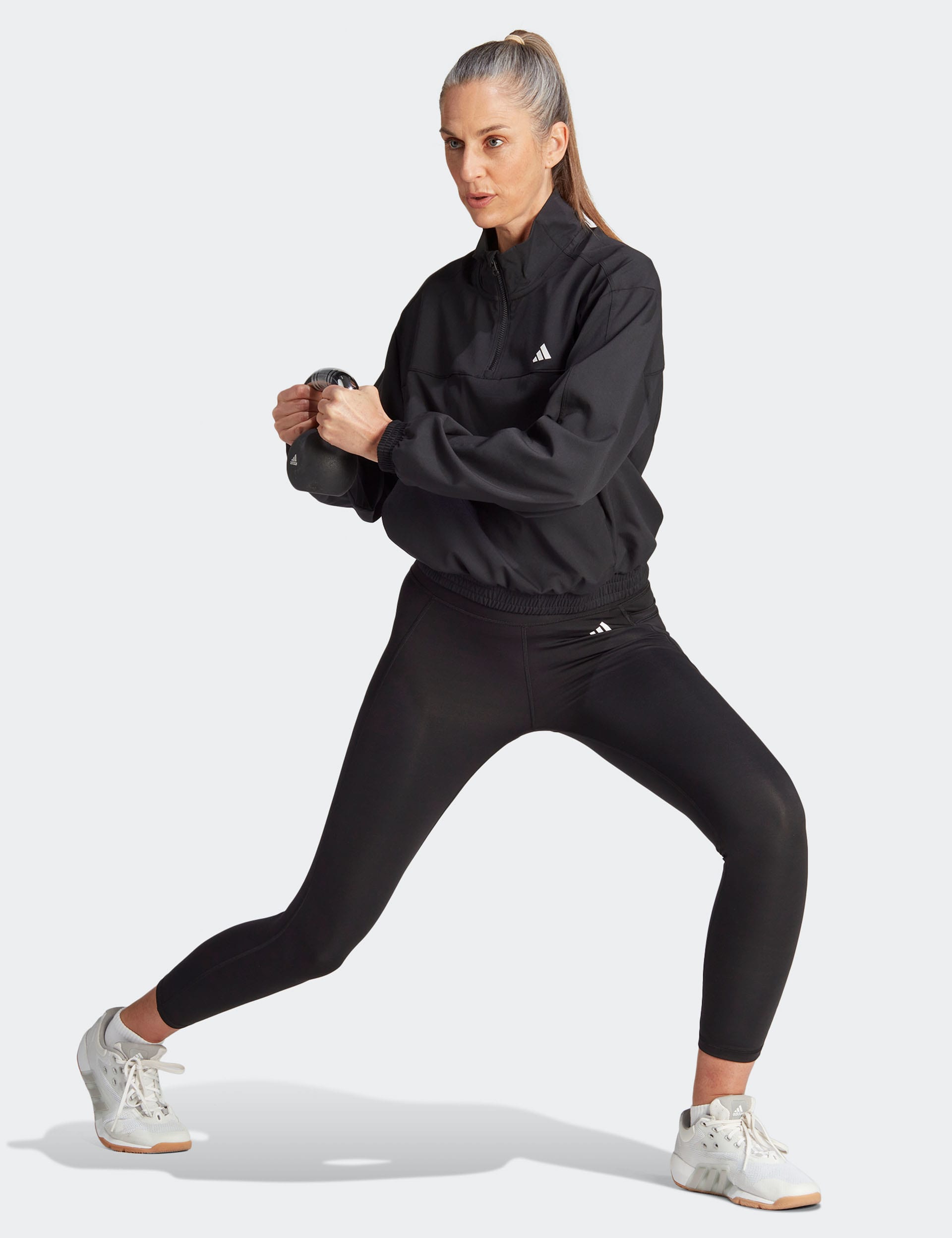 Adidas Women's AEROREADY Train Essentials Sweatshirt - XL - Black Mix, Black Mix