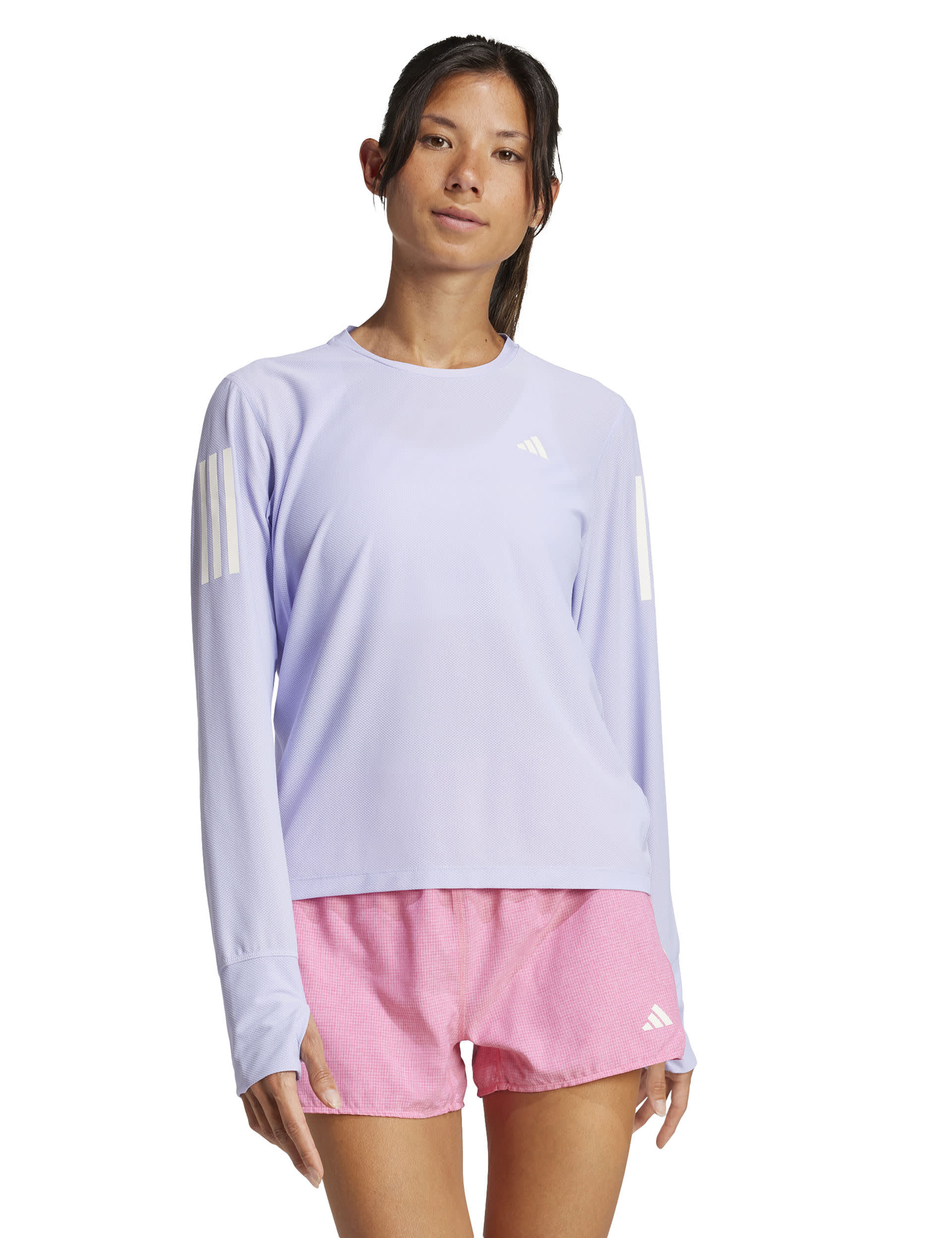 Adidas Women's Own The Run Crew Neck Running Top - L - Light Blue, Light Blue