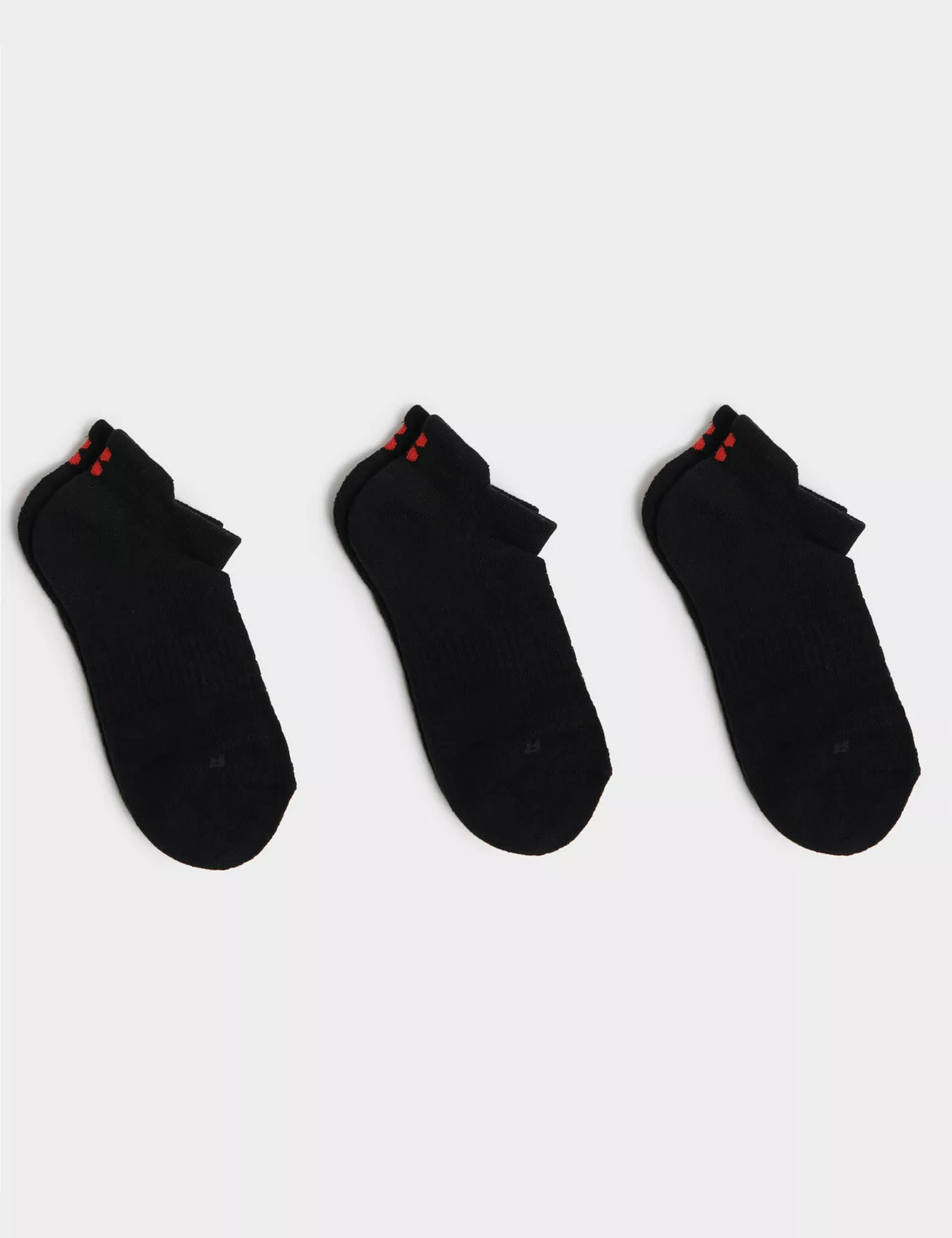 Sweaty Betty Men's 3pk Workout Cotton Rich Trainer Socks - S-M - Black, Black