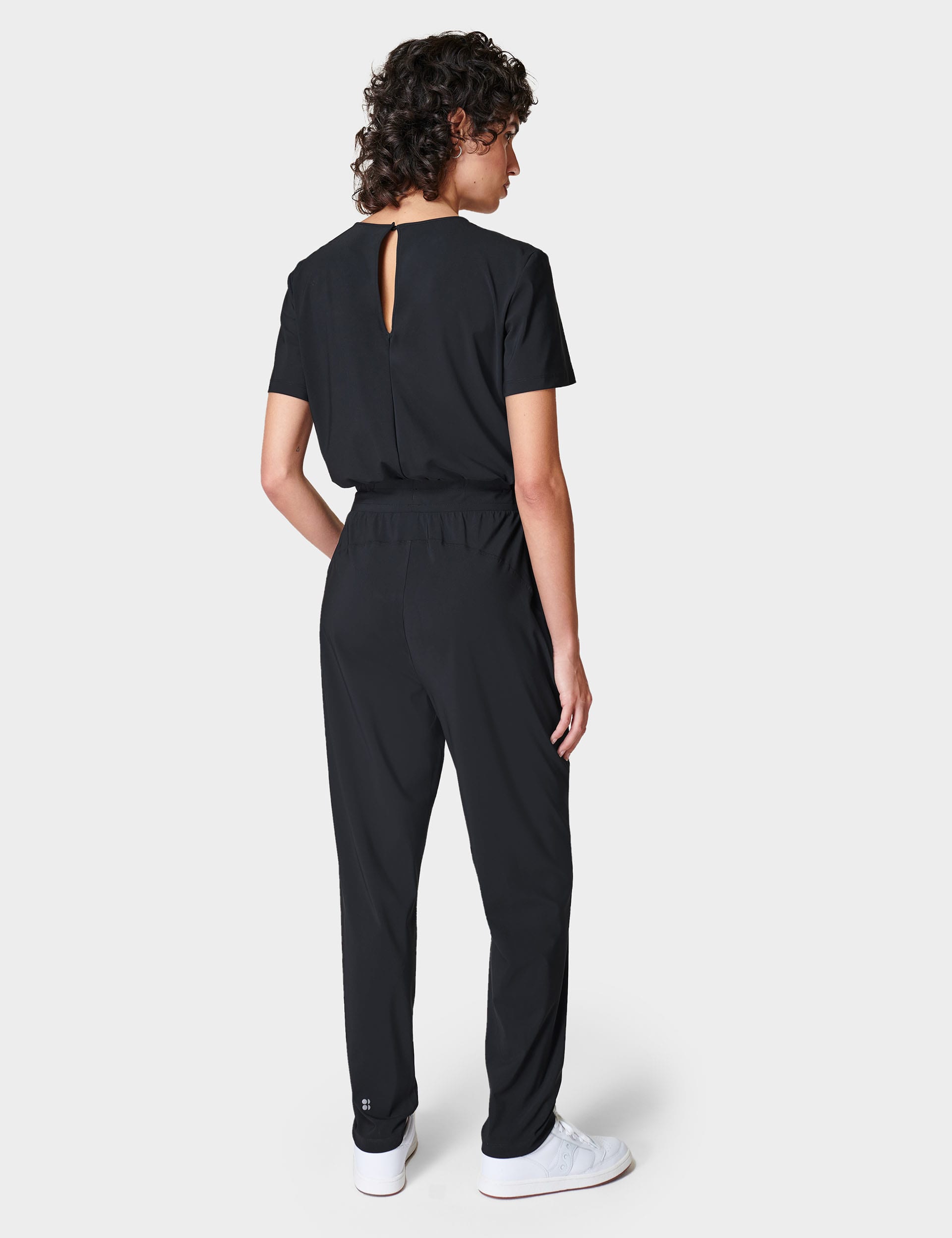 Sweaty Betty Women's Explorer Long Short Sleeve Jumpsuit - Black, Black