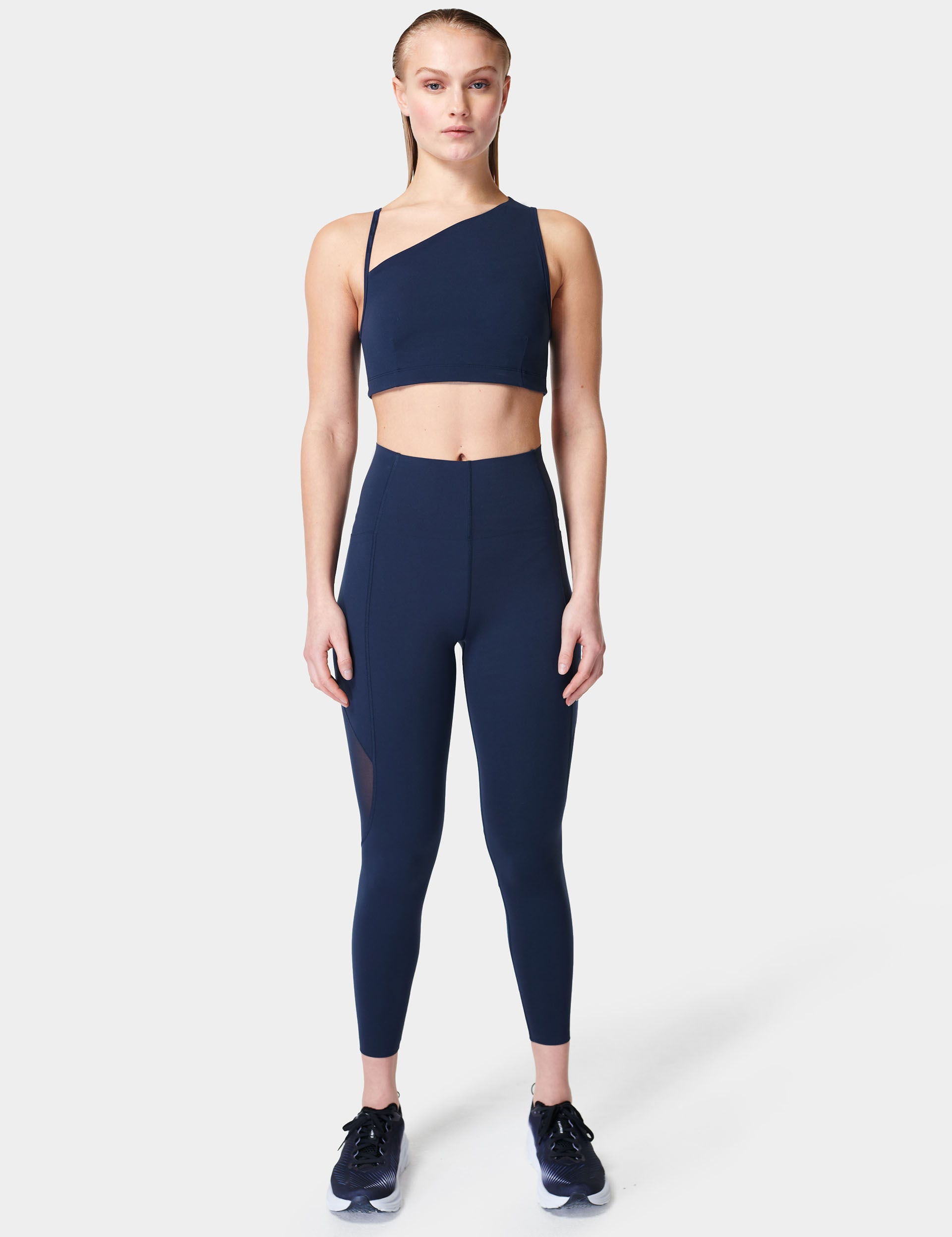 Sweaty Betty Women's Aerial Power UltraSculpt Mesh 7/8 Leggings - Navy, Navy