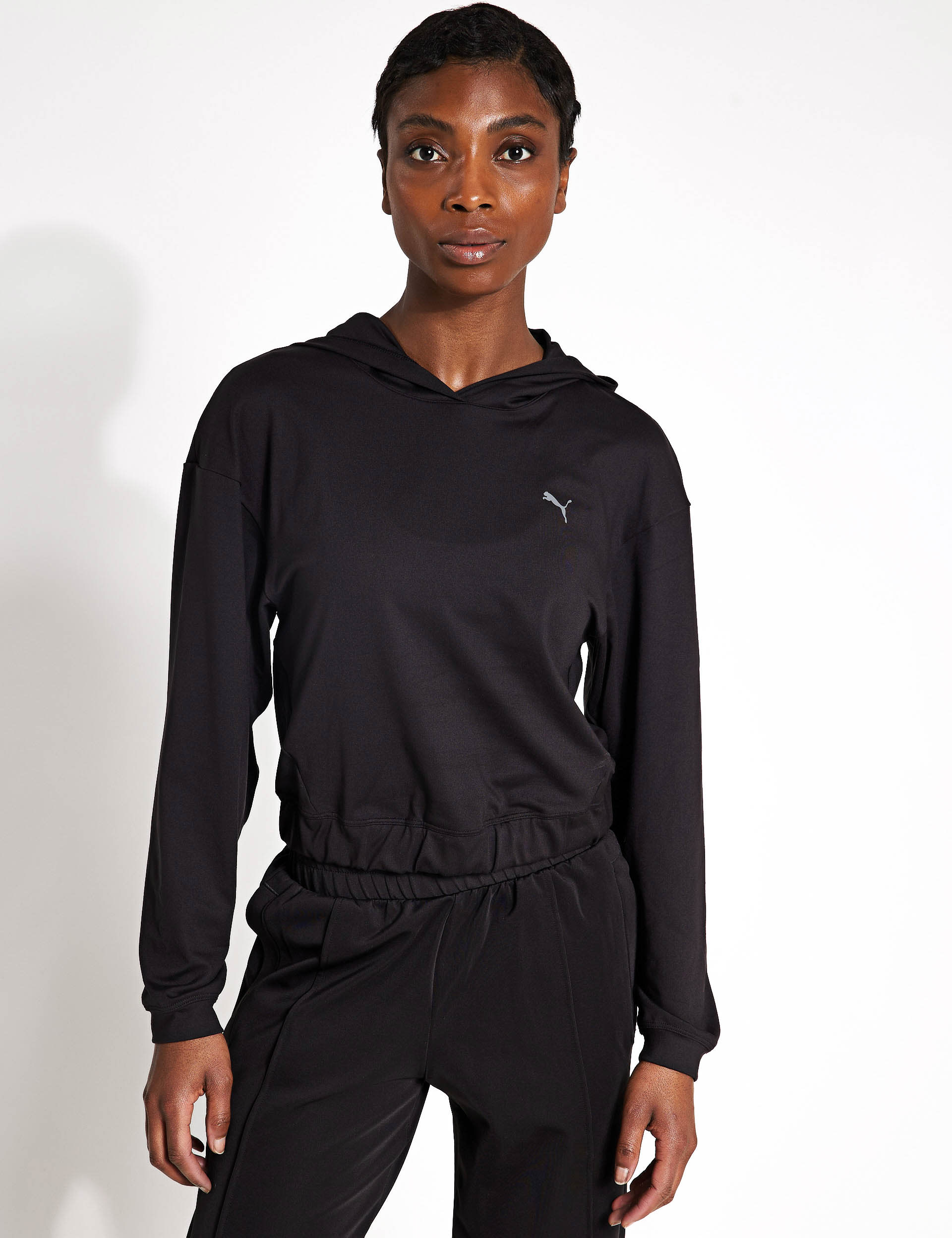 Puma Women's Relaxed Hoodie - M - Black, Black