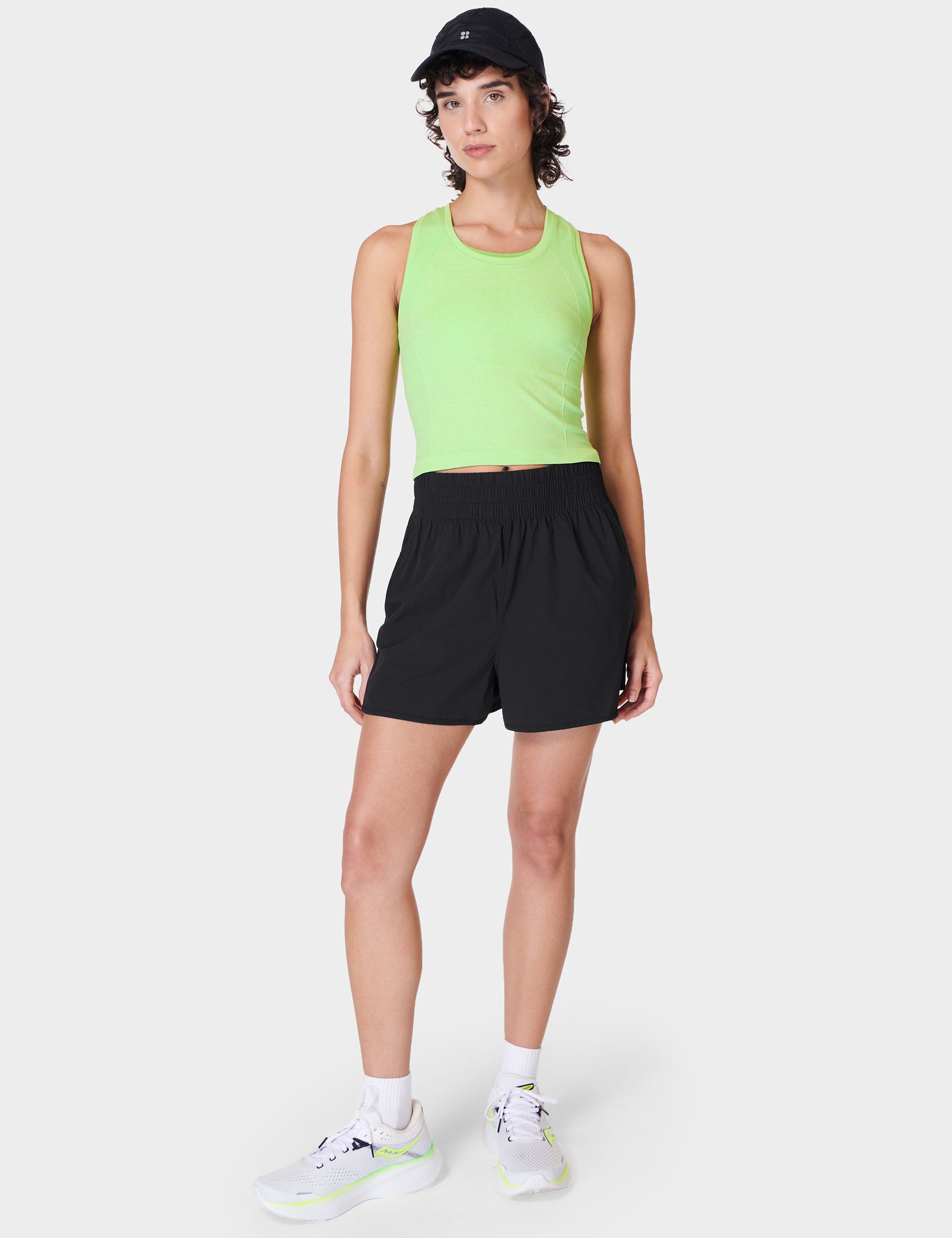 Sweaty Betty Women's Relay High Waisted Running Shorts - XL - Black, Black