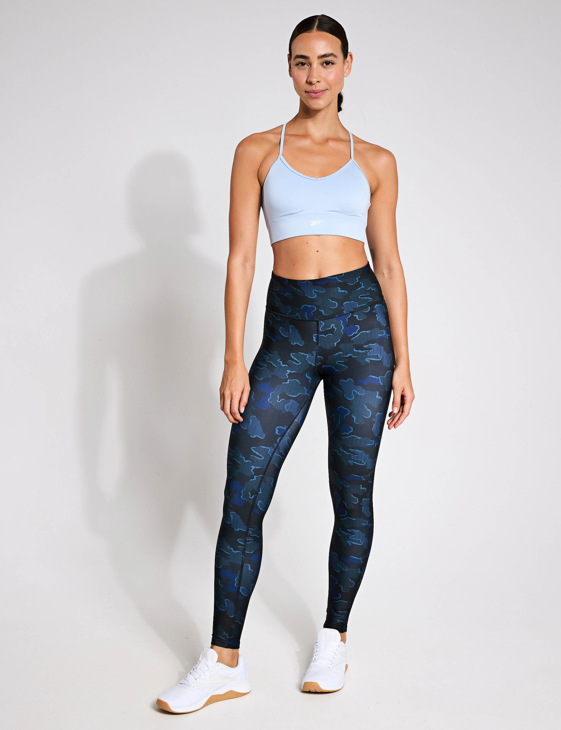 Reebok Women's Camo Print High Waisted Leggings - Black, Black