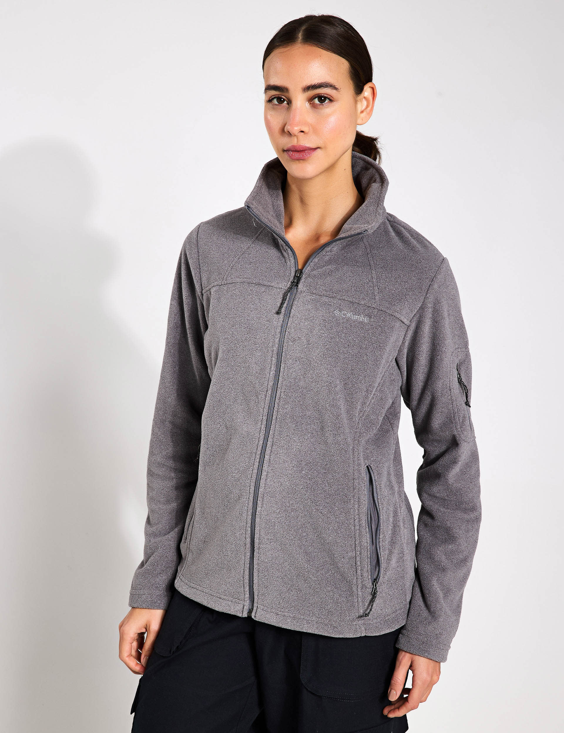 Columbia Women's Fast Trek II Fleece Jacket - M - Grey, Grey