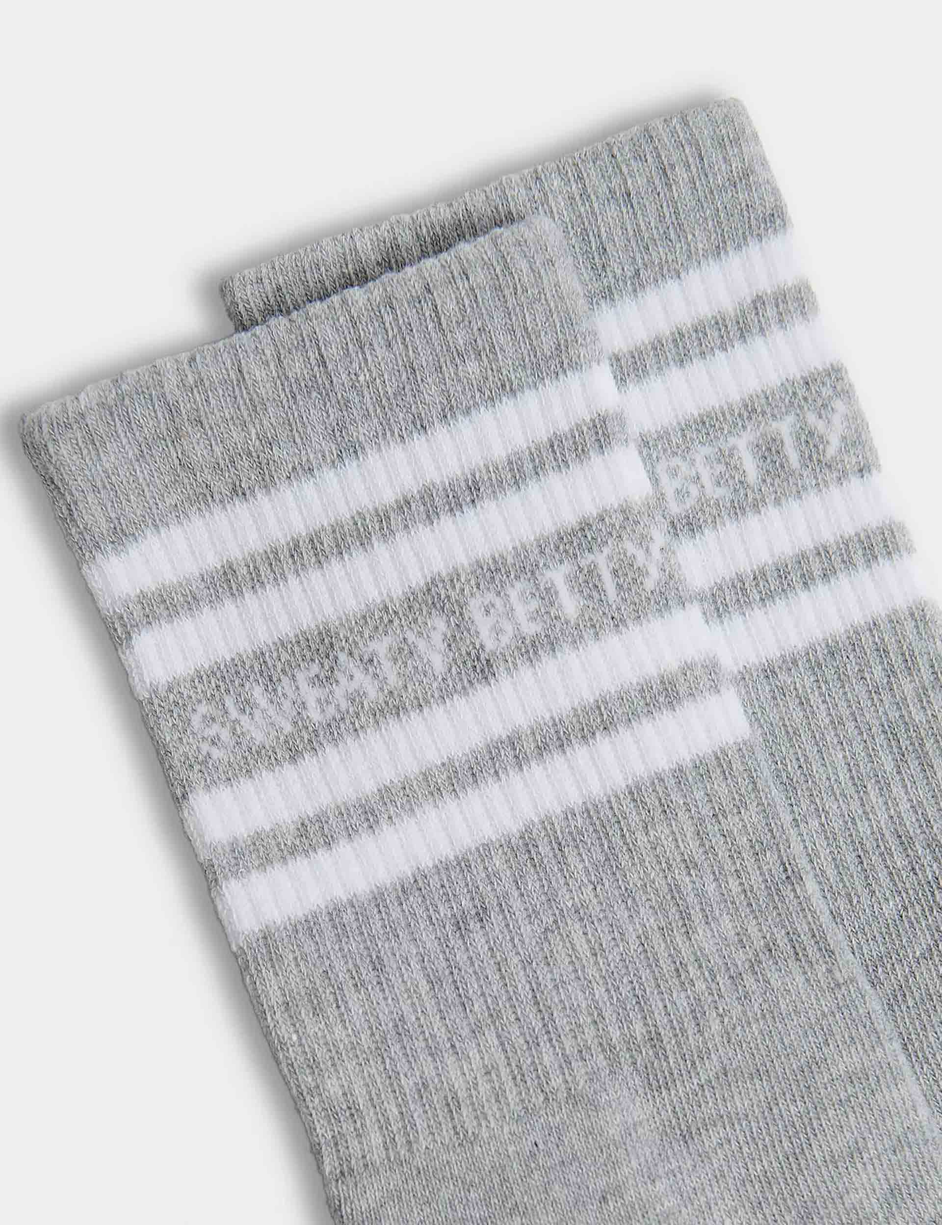 Sweaty Betty Women's Varsity Slogan Cotton Rich Socks - XS-S - Medium Grey Mix, Medium Grey Mix