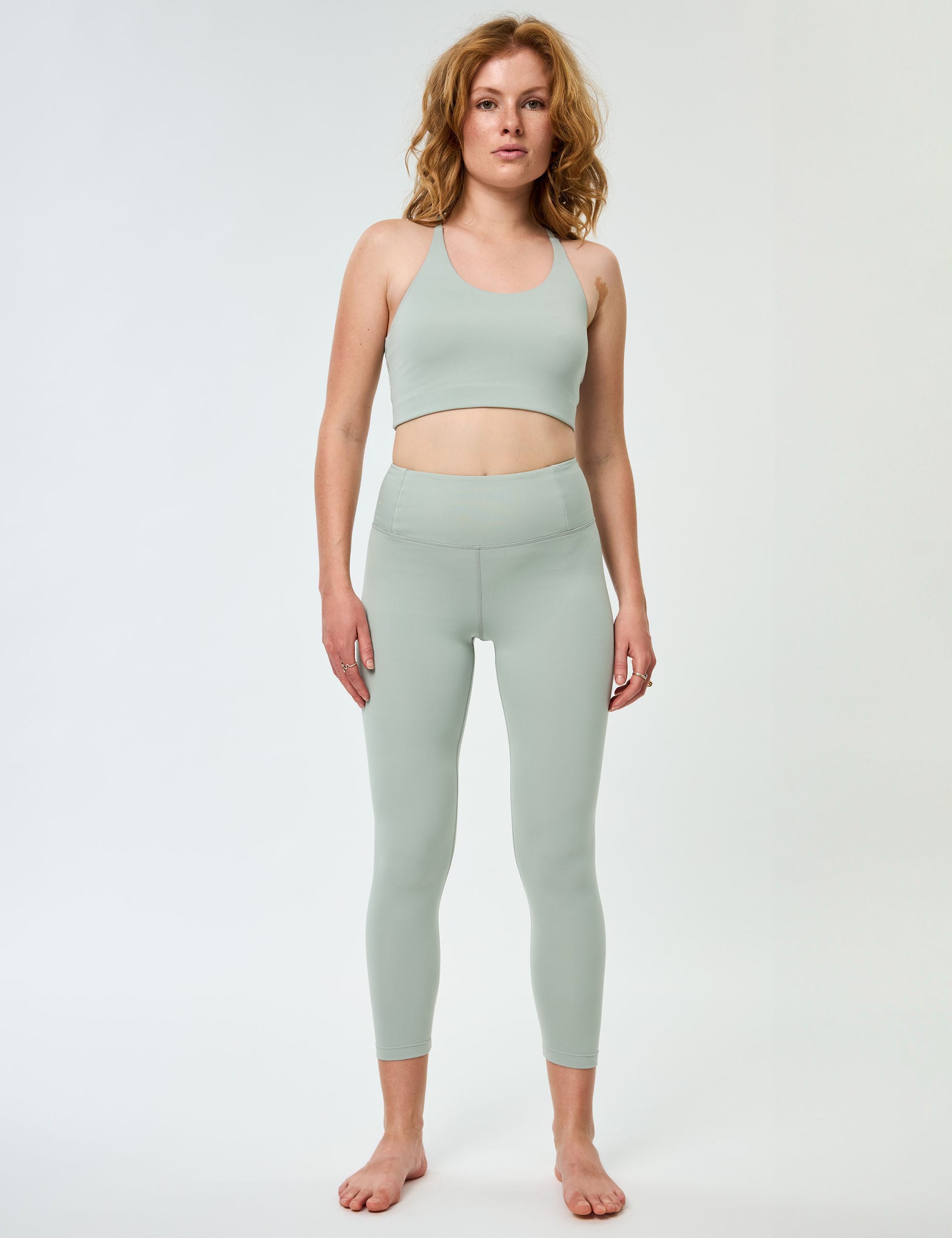 Girlfriend Collective Women's Float High Waisted Leggings - XS - Jade, Mid Blue,Jade