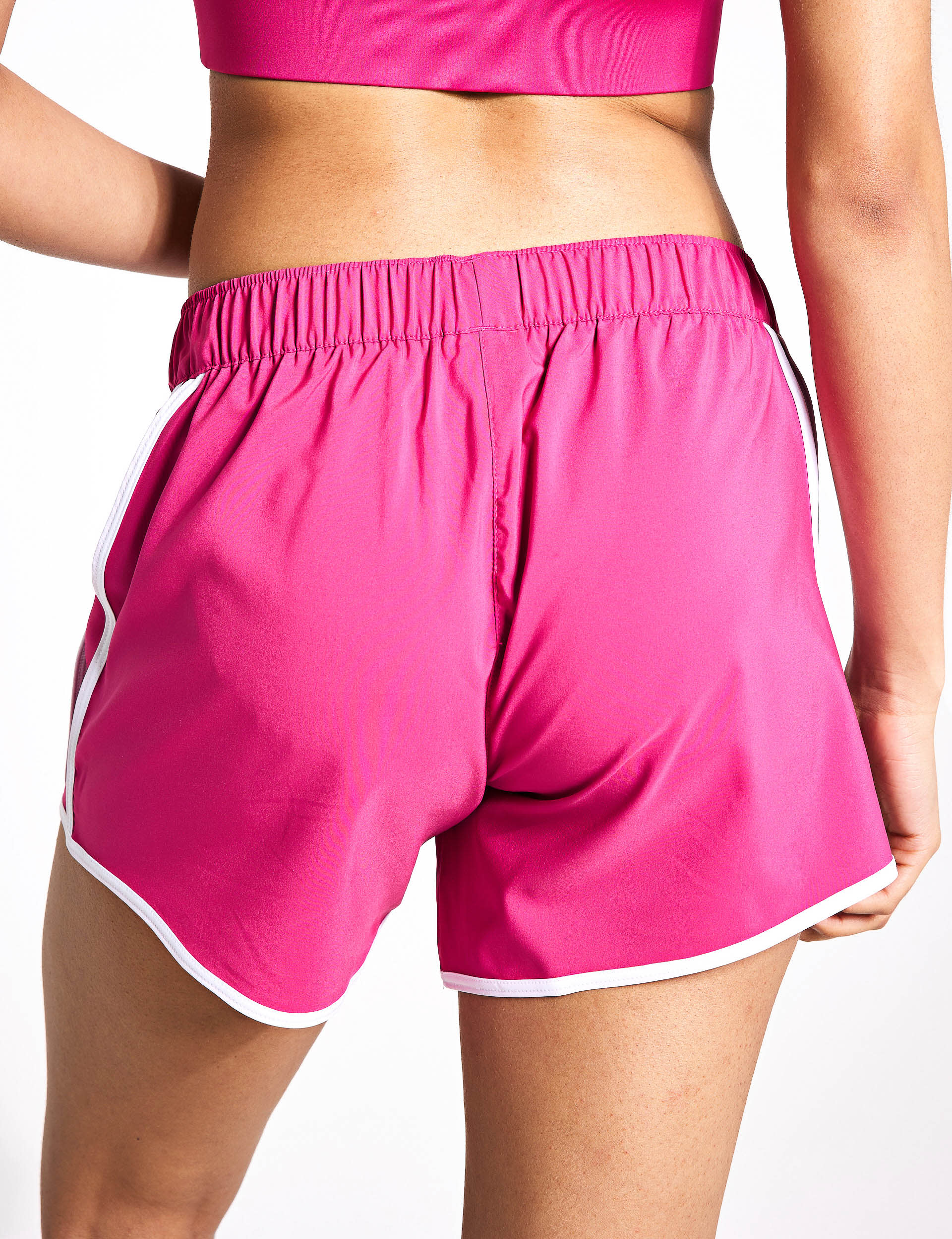 Reebok Women's ID Train Woven Relaxed Gym Shorts - Dark Pink, Dark Pink