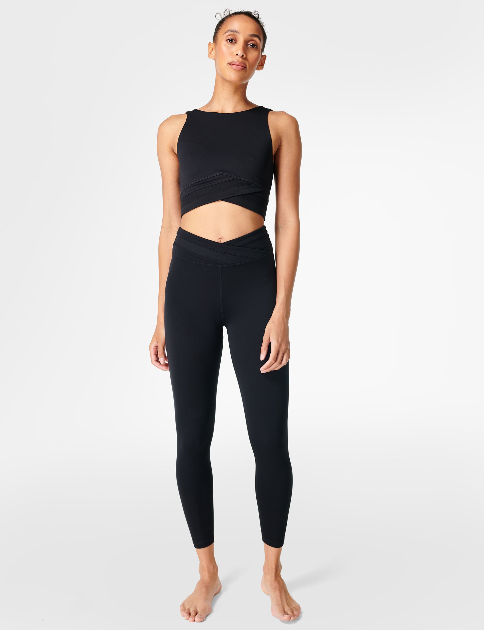 Sweaty Betty Women's All Day Wrap Waist Crew Neck Vest Top - Black, Black