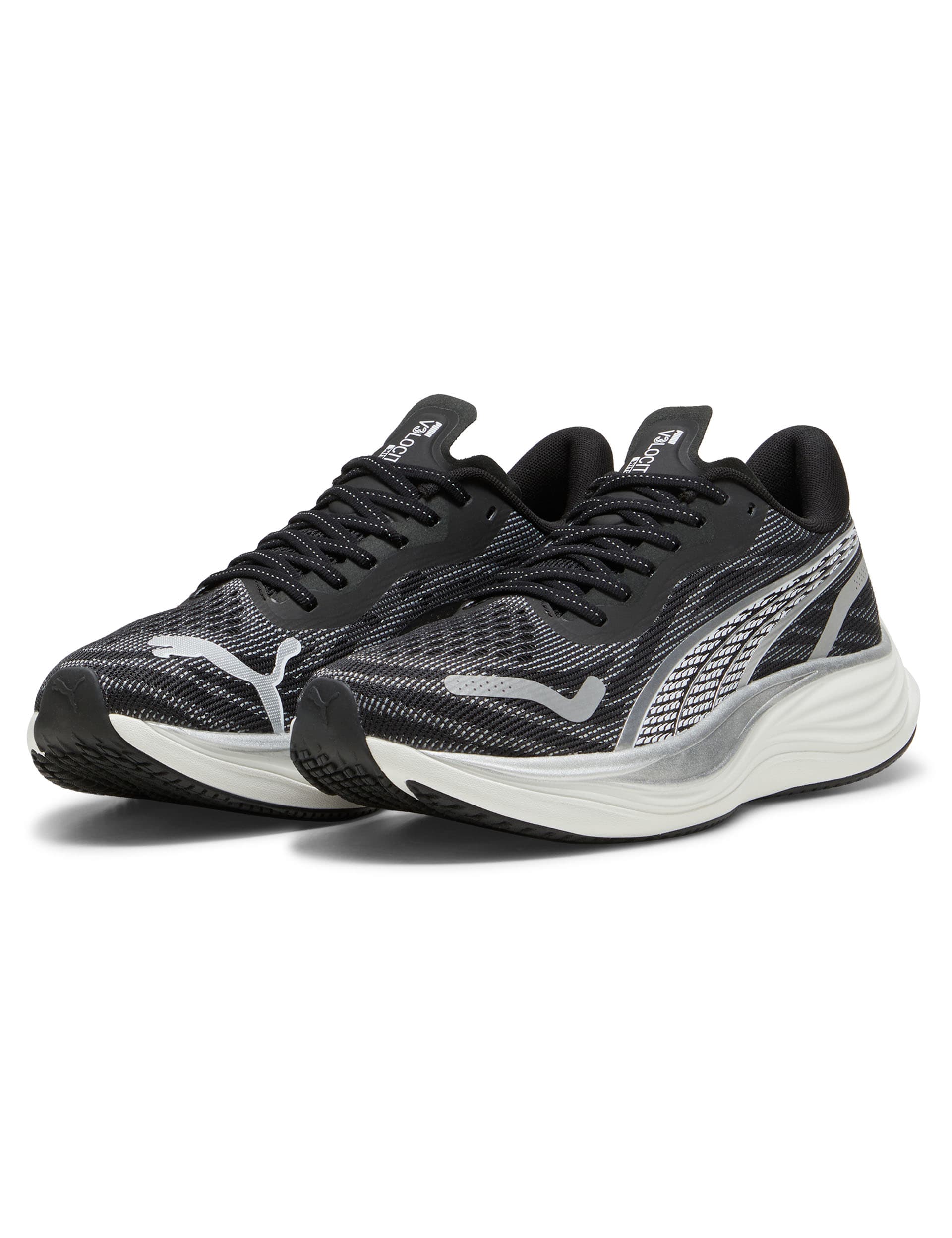 Puma Men's Velocity NITRO 3 Running Trainers - 9 - Black Mix, Black Mix