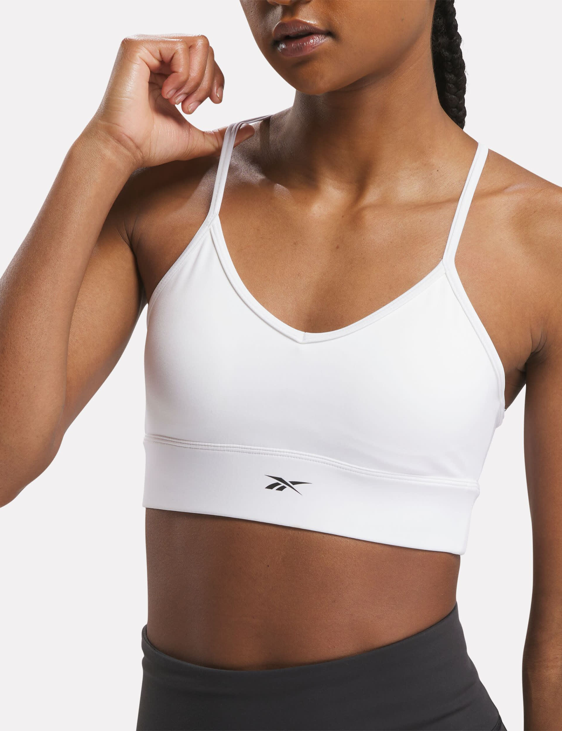 Reebok Women's Training Tri-Back Light Support Sports Bra - White, White