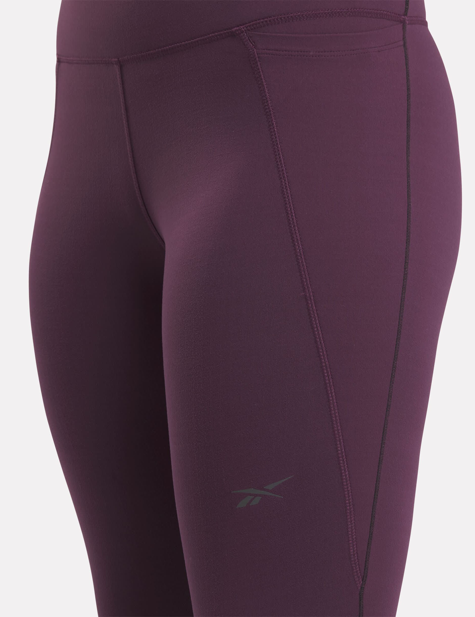 Reebok Women's Lux High Waisted Leggings - XS - Medium Purple, Medium Purple