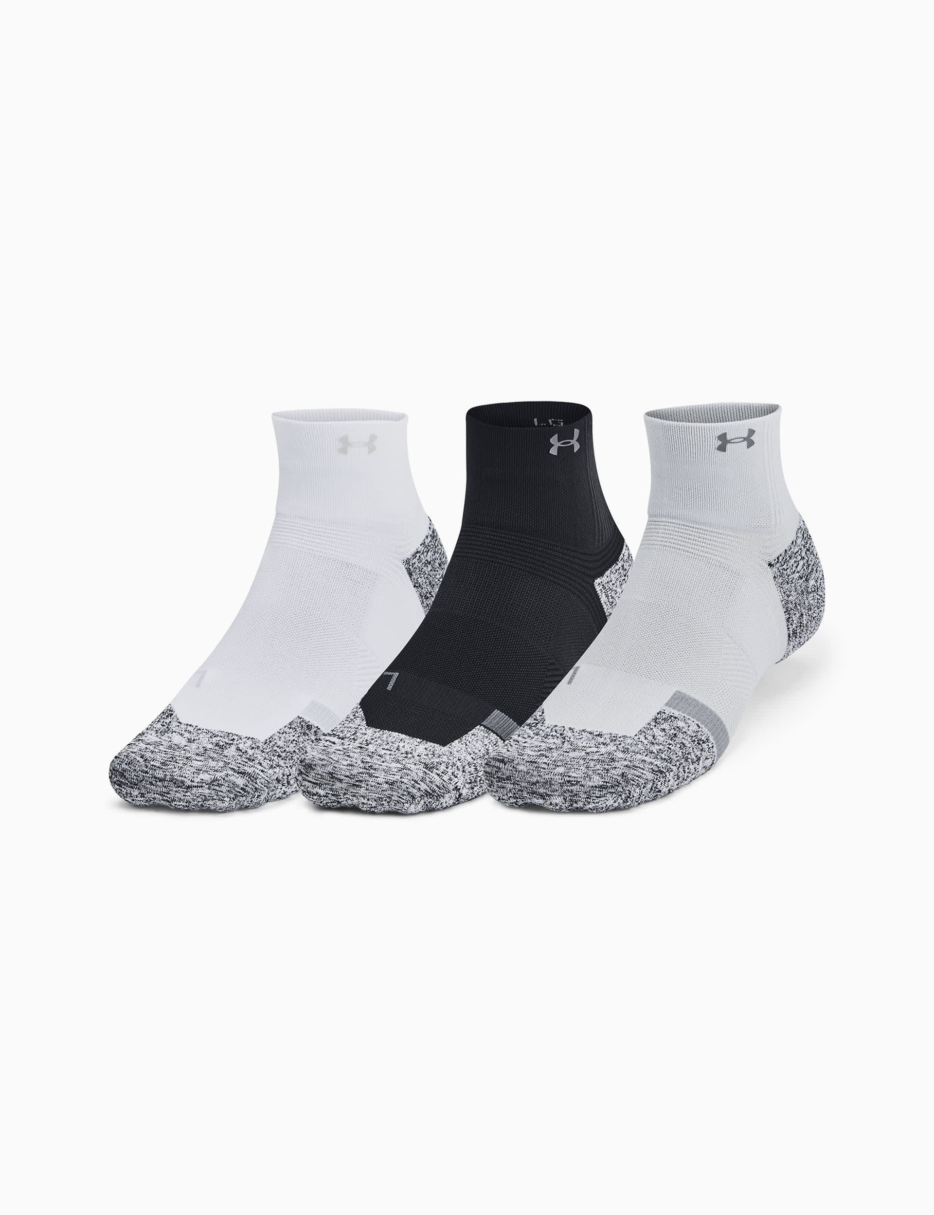 Under Armour Men's 3pk AD Pro Trainer Socks - L - Grey, Grey