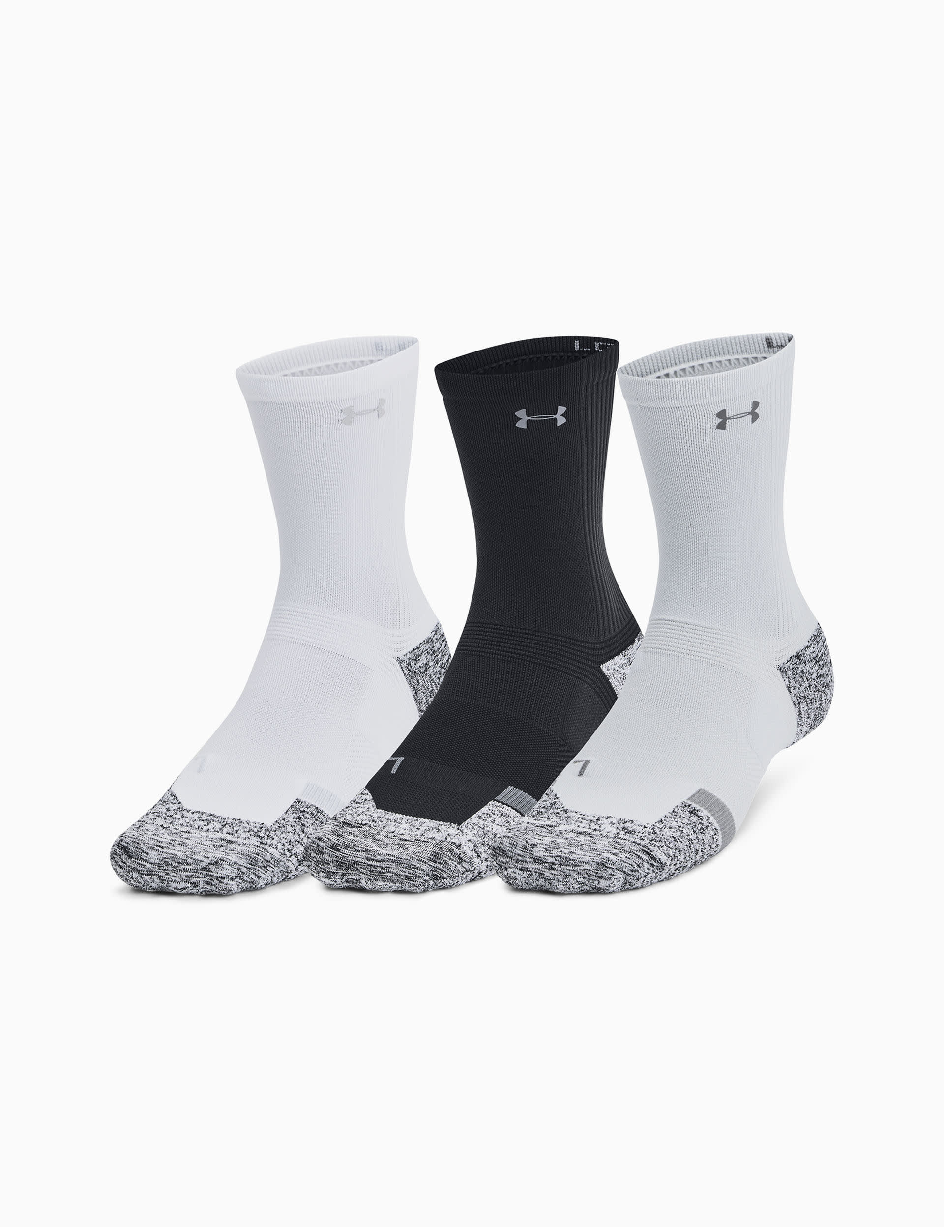 Under Armour Men's 3pk AD Pro Sports Socks - M - Grey, Grey