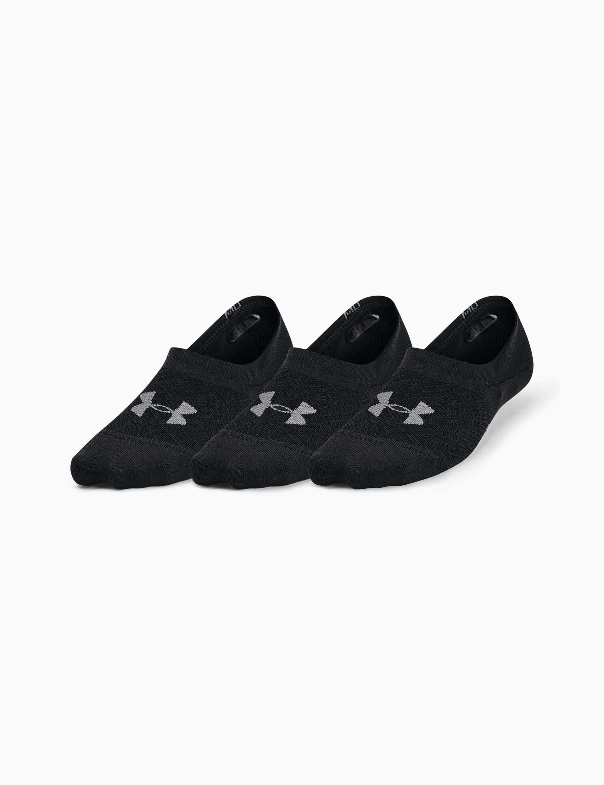 Under Armour Women's 3pk Breathe Lite Ultra Trainer Socks - Black, Black,White