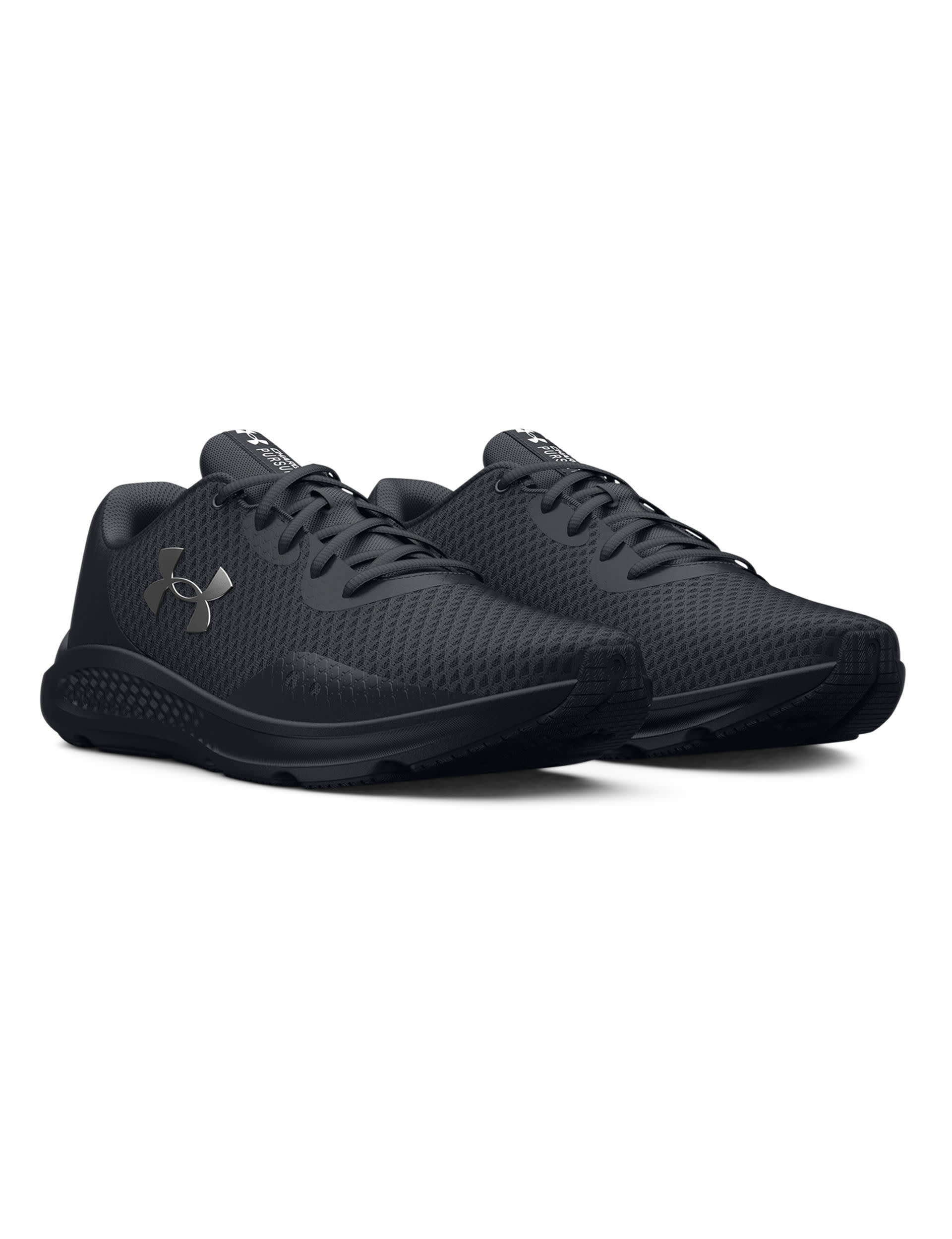 Under Armour Women's Charged Pursuit 3 Running Trainers - 5.5 - Black/Black, Medium Grey Mix,Black,B