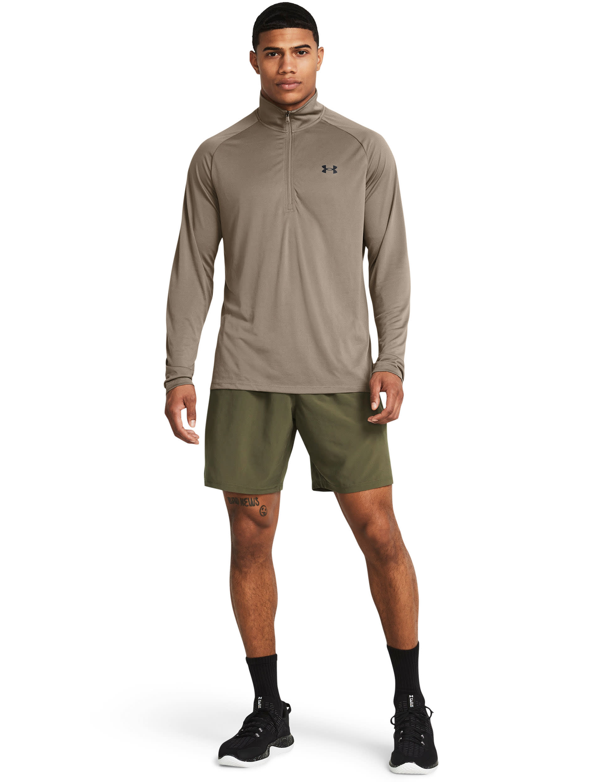 Under Armour Men's Woven Wordmark Shorts - Khaki, Dark Grey,Khaki,Dark Navy,Blue Marl