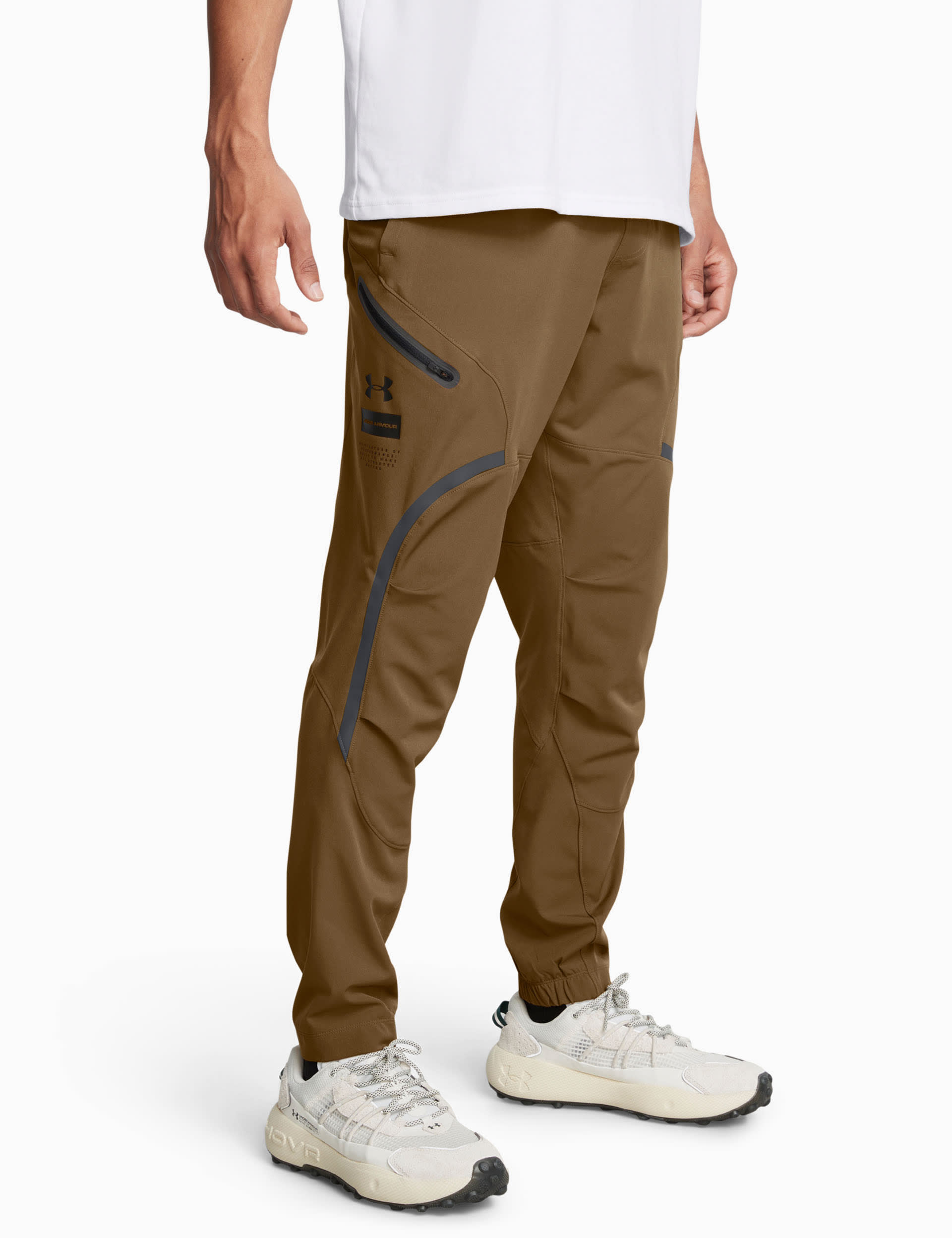 Under Armour Men's Unstoppable Zip Pocket Training Joggers - Tan, Black,Tan