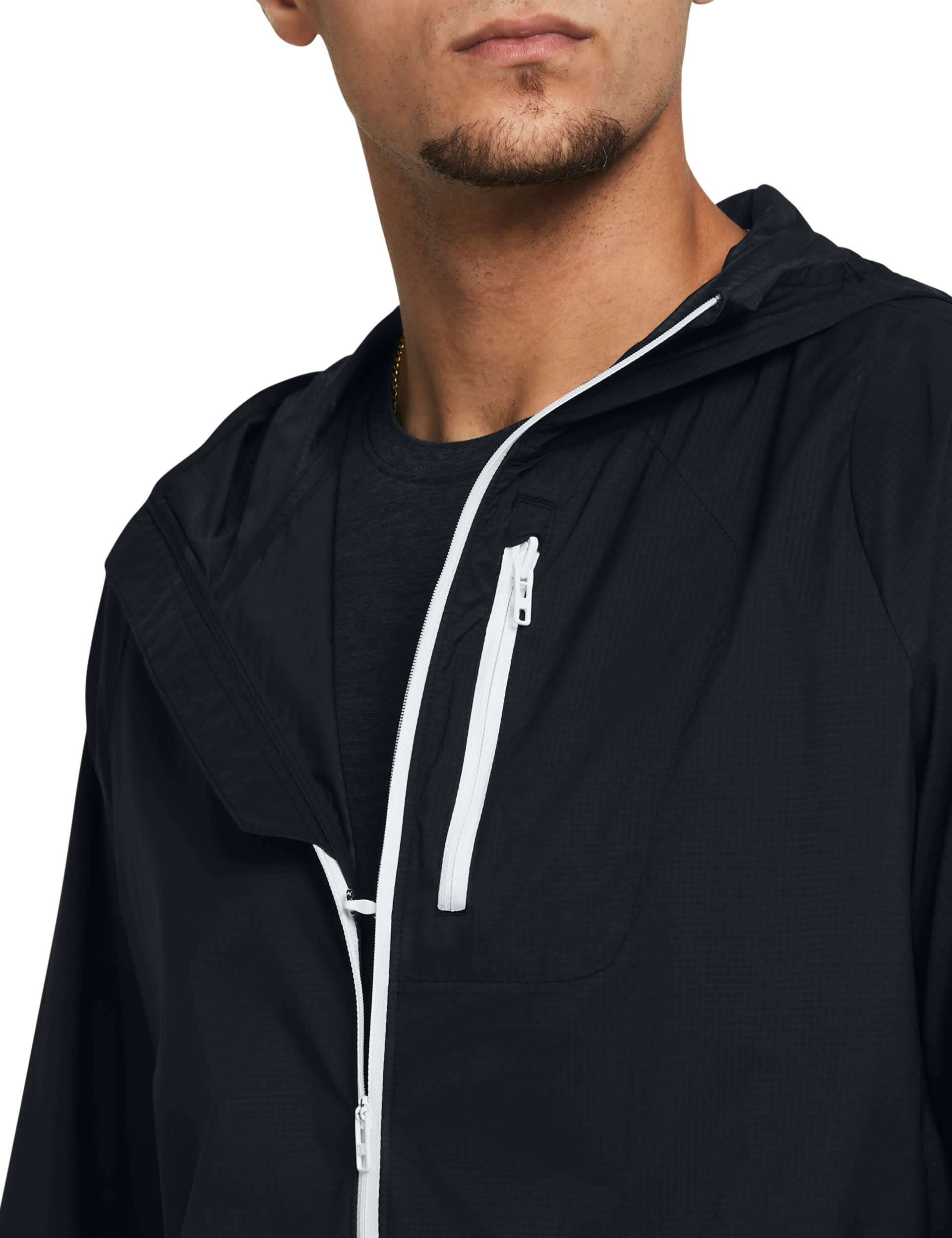 Under Armour Men's Launch Lightweight Sports Jacket - Black, Black